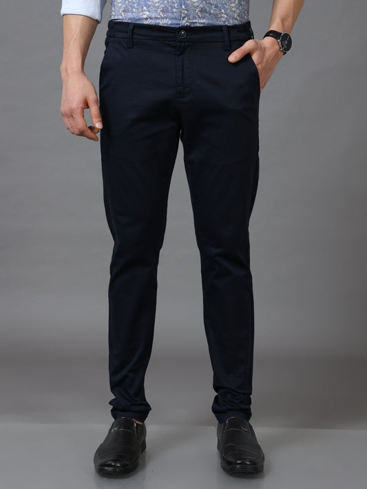 Flexi Waist Navy Trouser