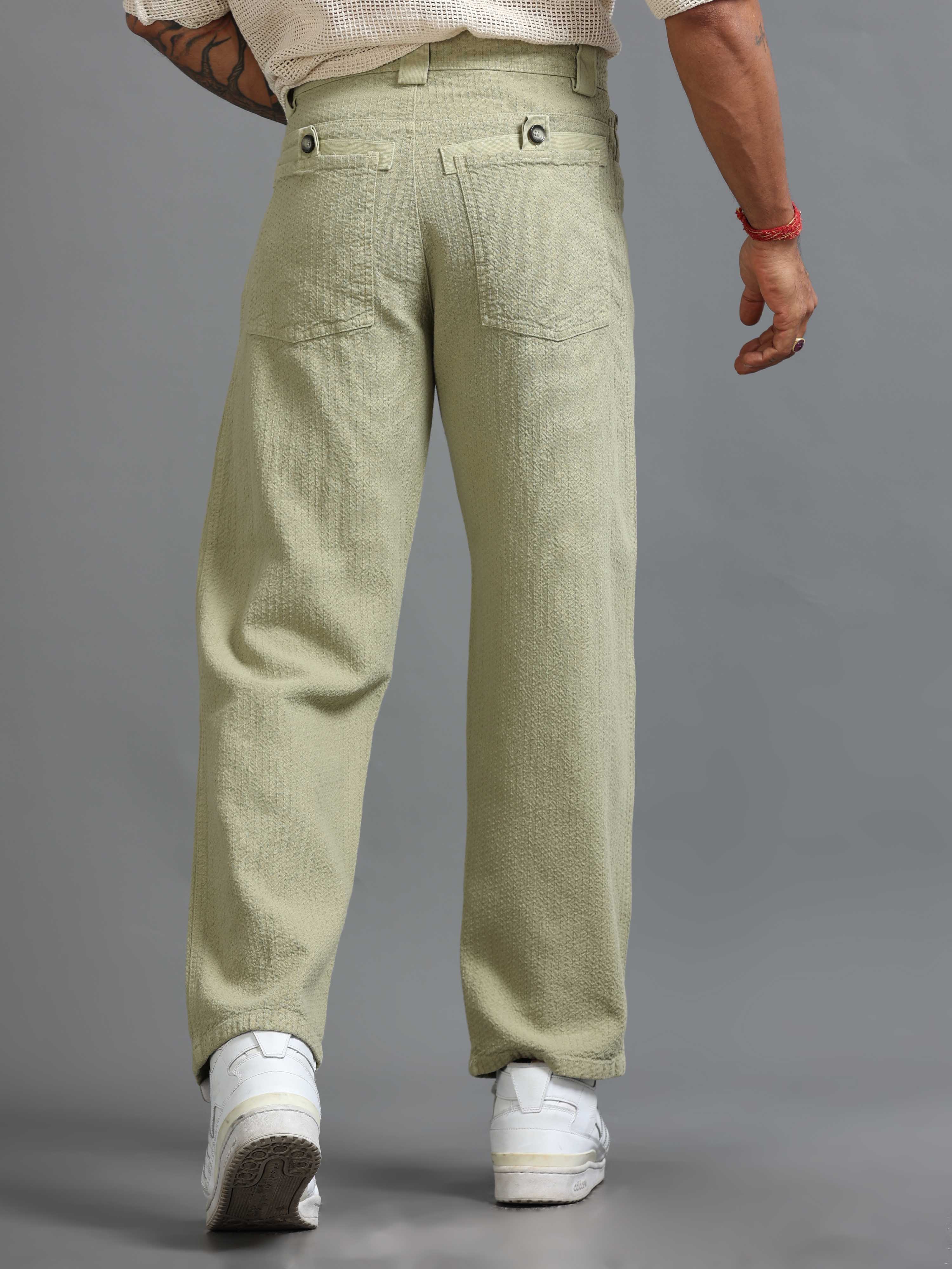 Weavon Relaxed Trouser In Pistachio