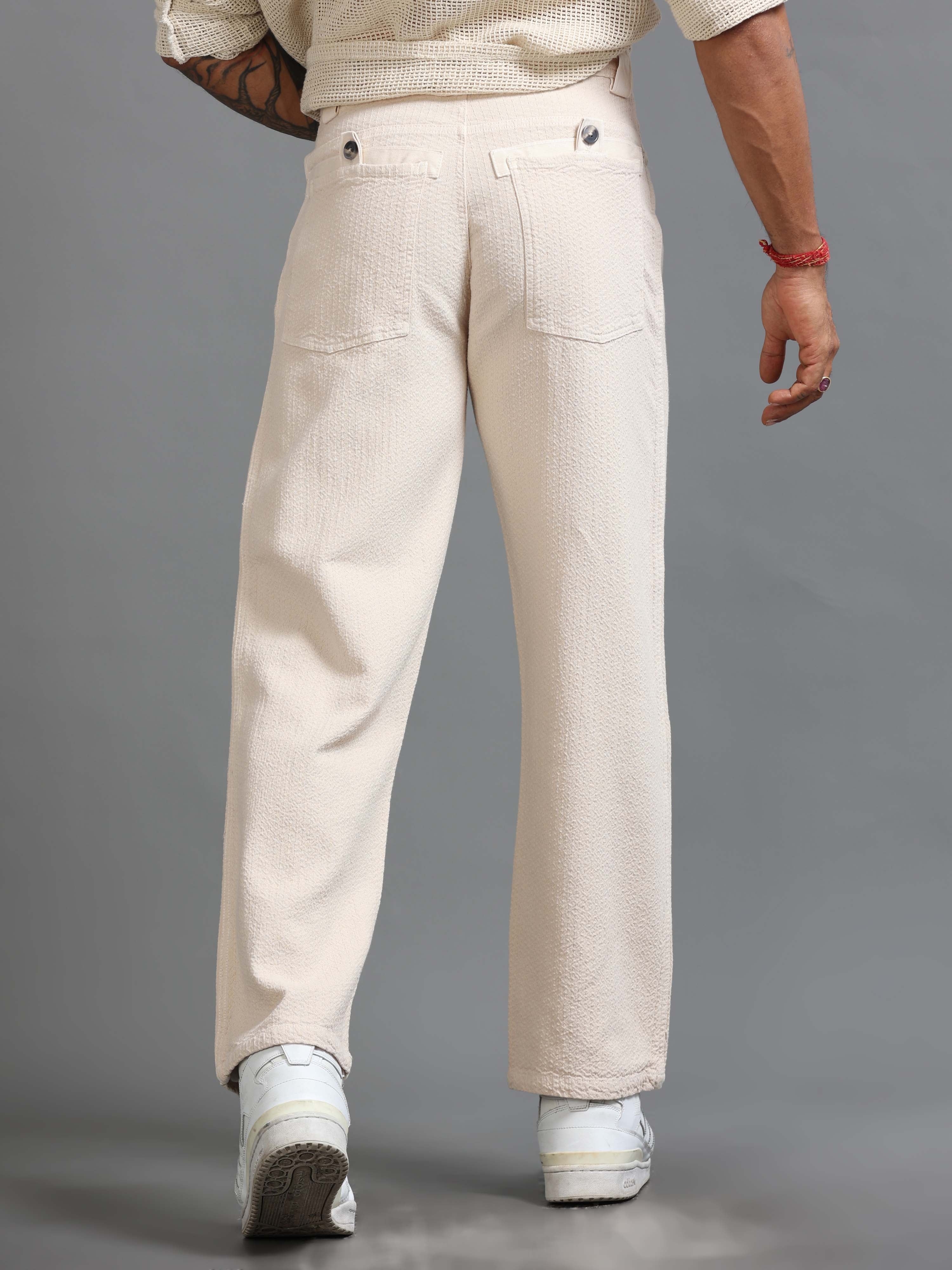 Weavon Relaxed Trouser In Cream