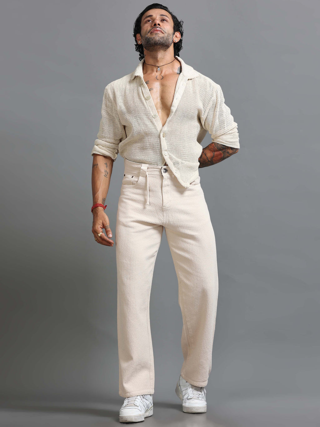 Weavon Relaxed Trouser In Cream