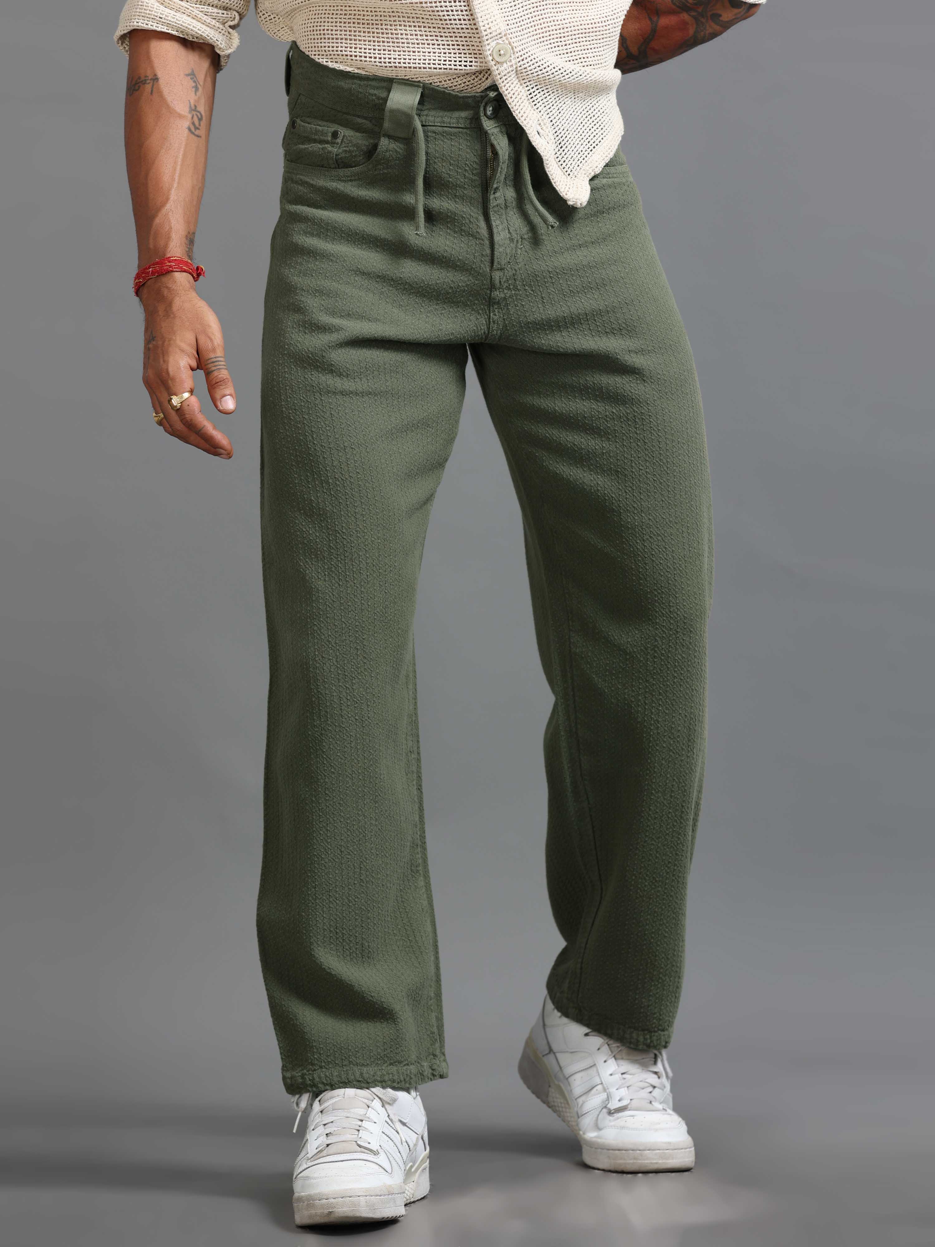 Weavon Relaxed Trouser In Olive