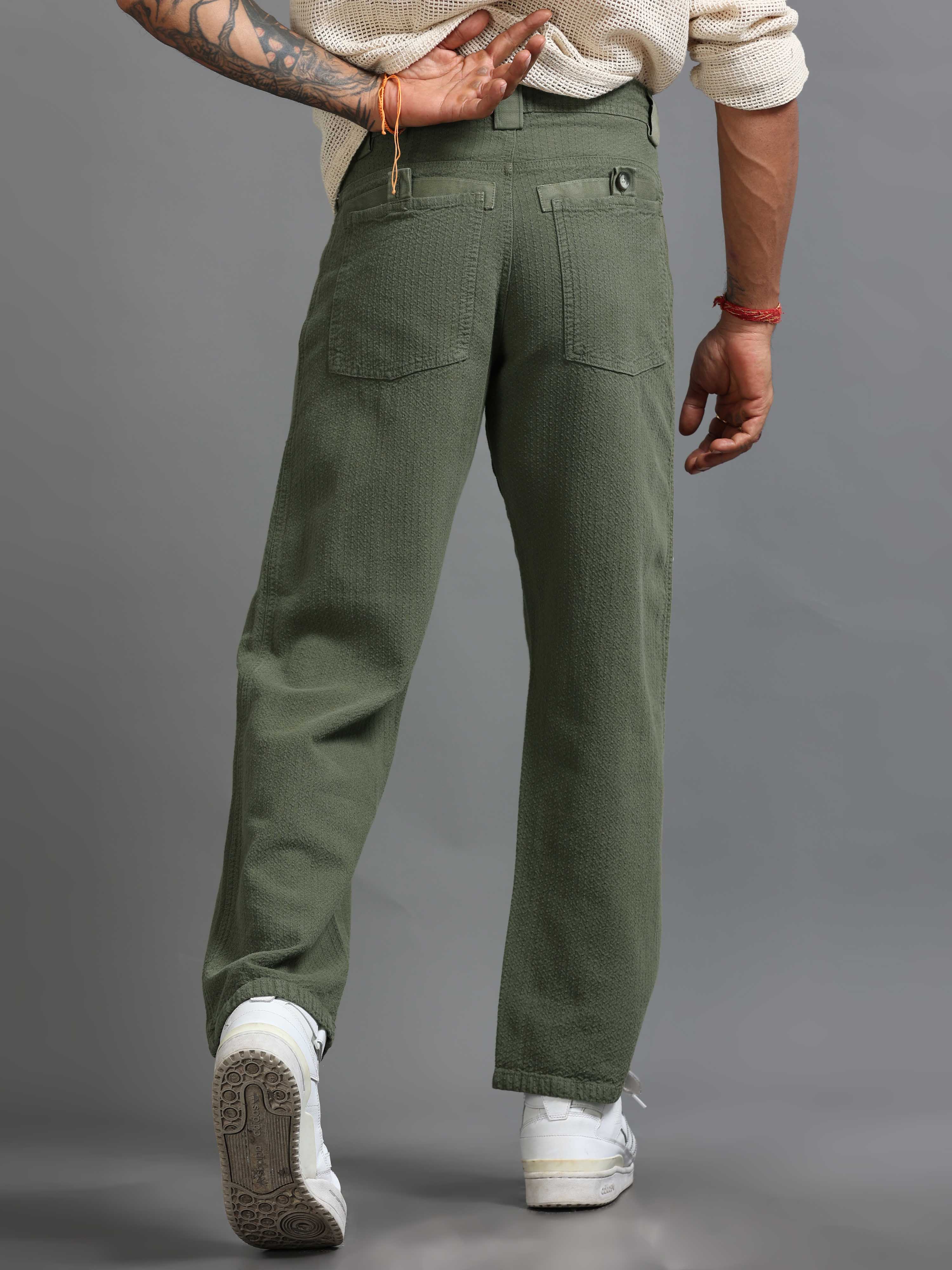 Weavon Relaxed Trouser In Olive