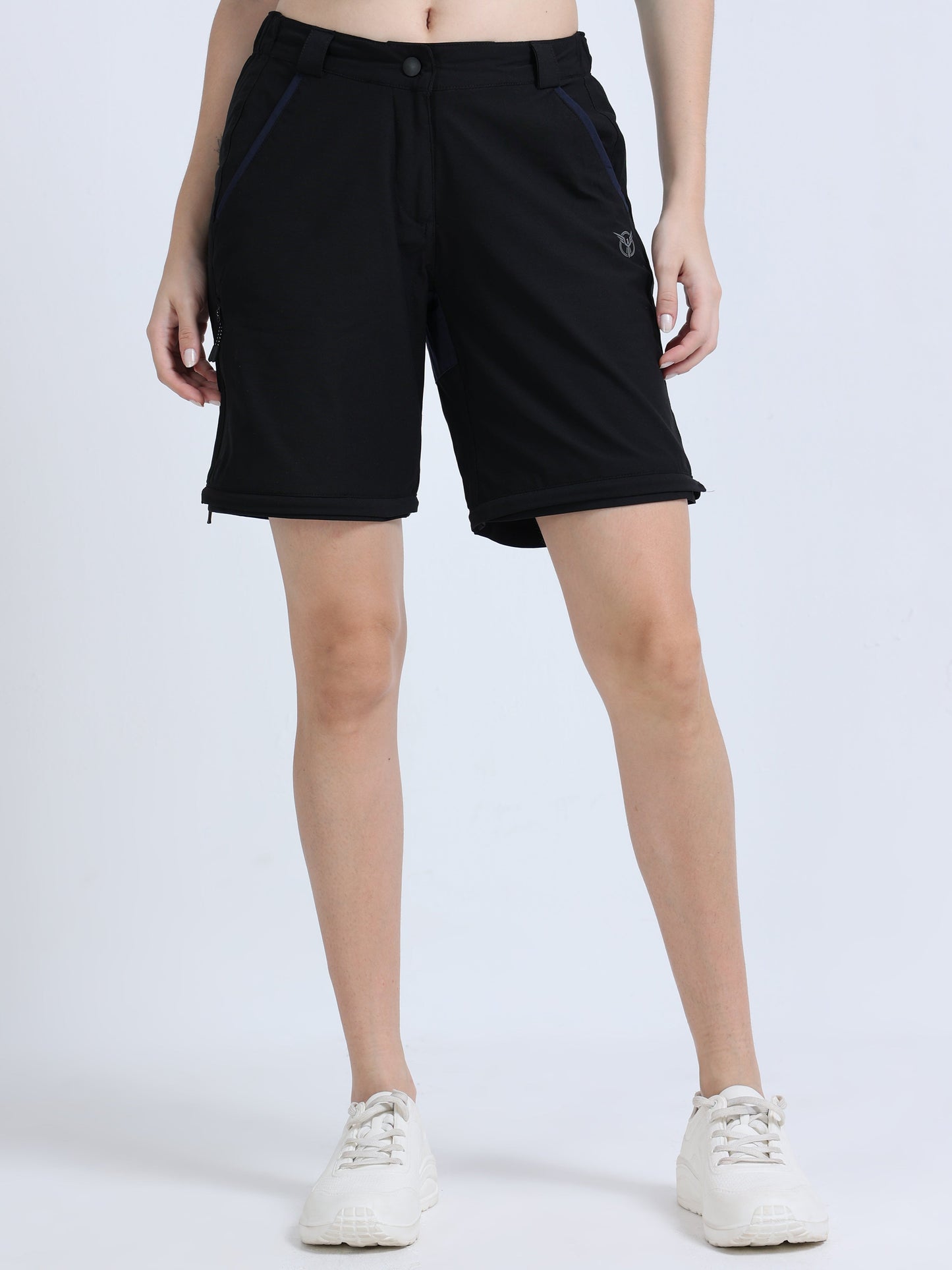 Black Detachable “Convertible” Camper Pants
for Women