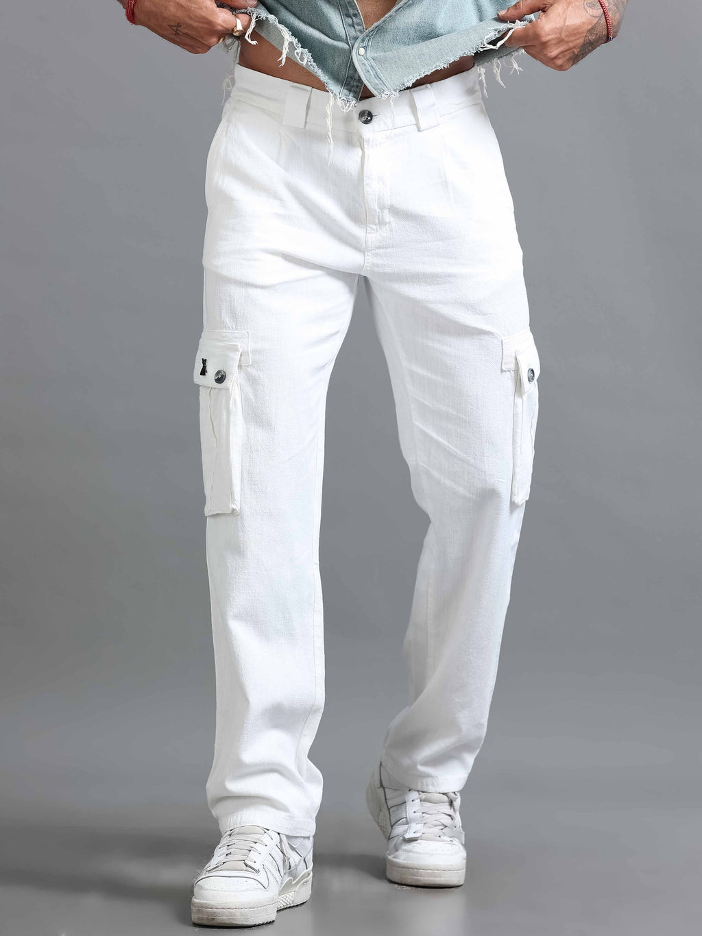 Nomade Utility Linen Cargo In White