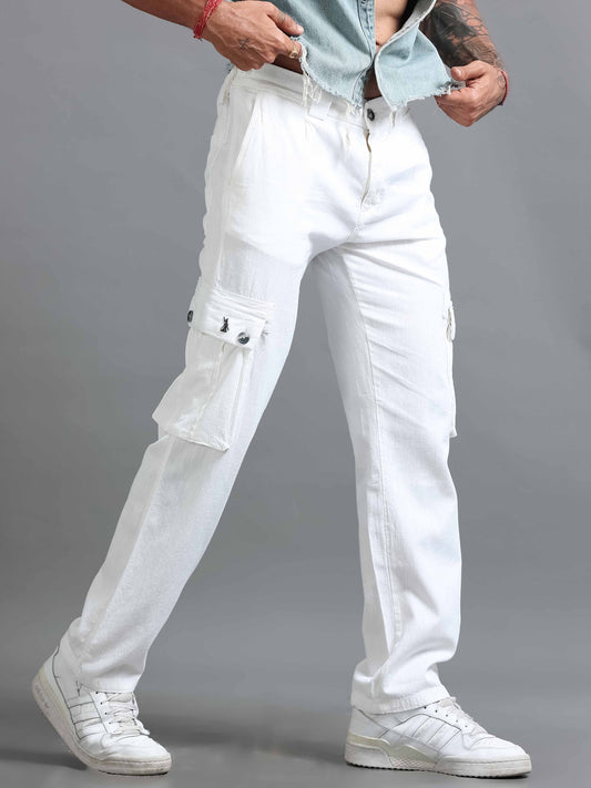 Nomade Utility Linen Cargo In White
