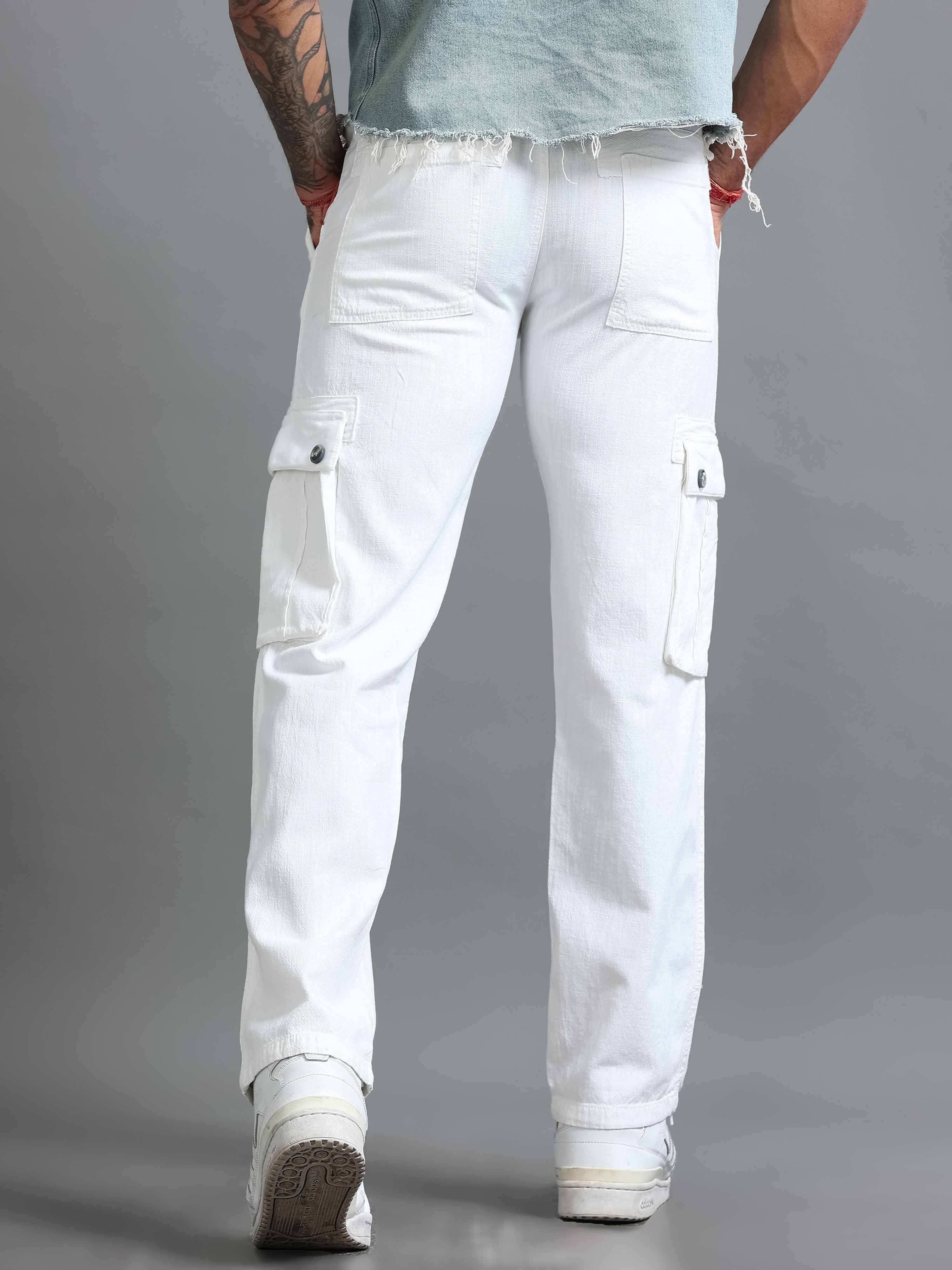 Nomade Utility Linen Cargo In White