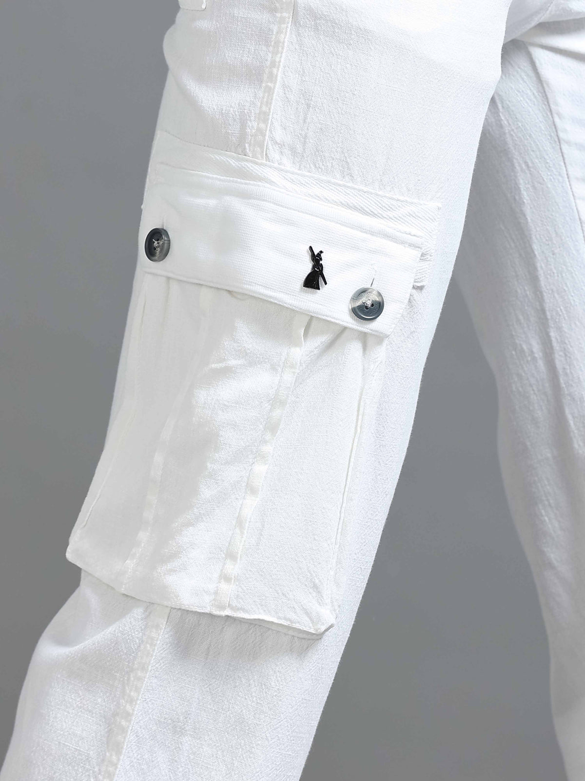 Nomade Utility Linen Cargo In White