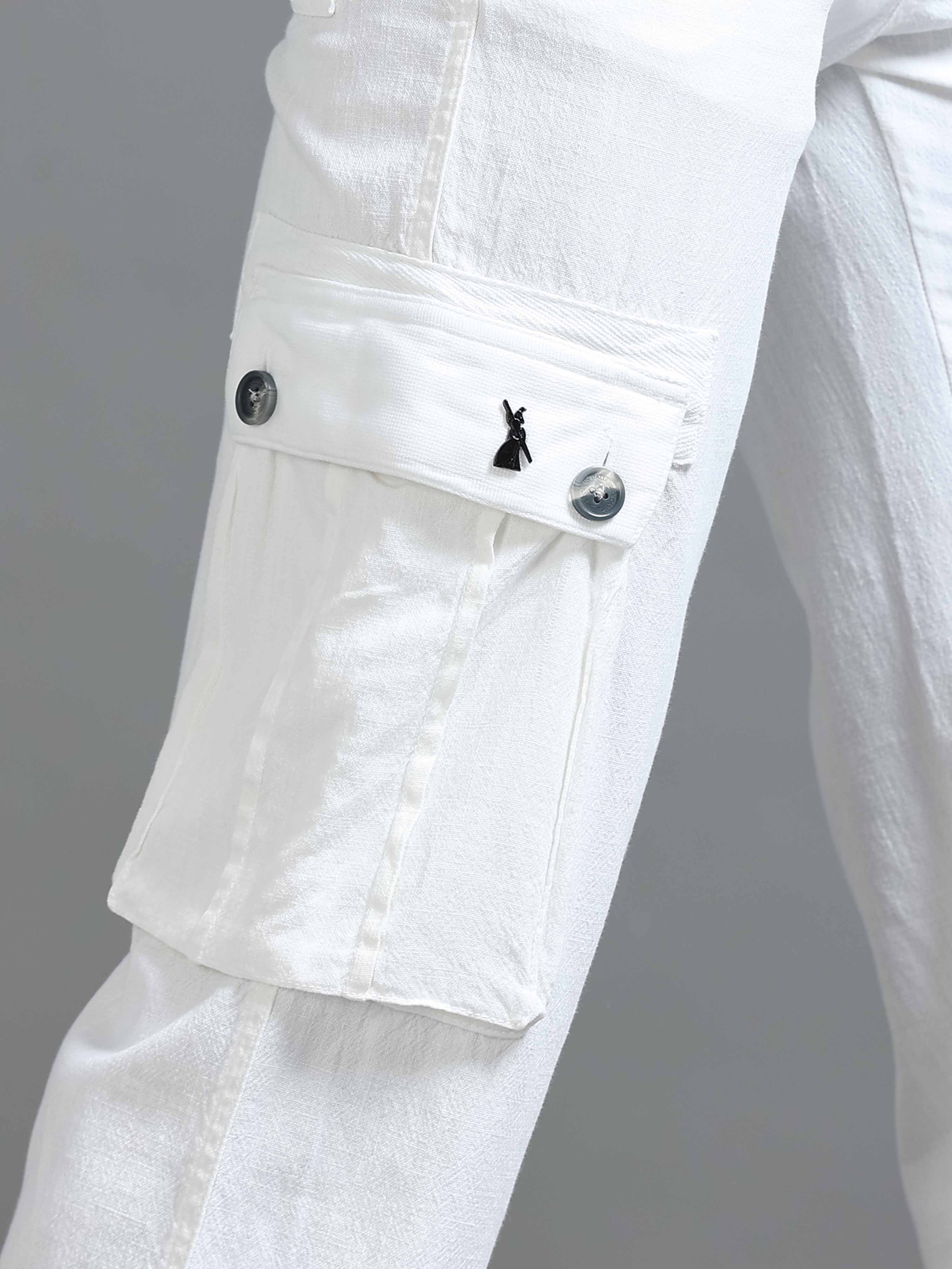 Nomade Utility Linen Cargo In White