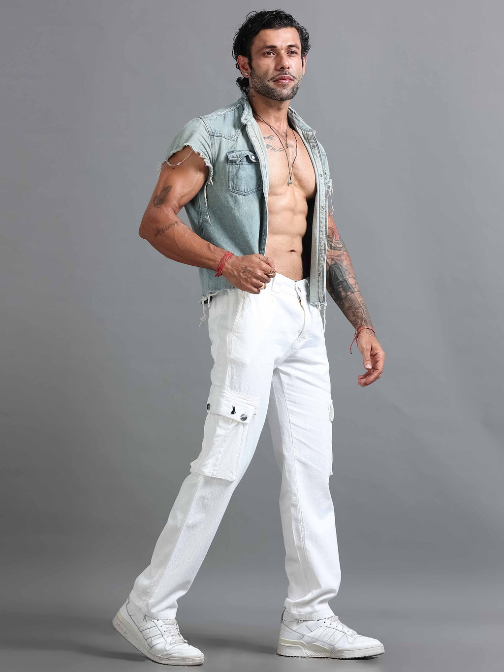 Nomade Utility Linen Cargo In White
