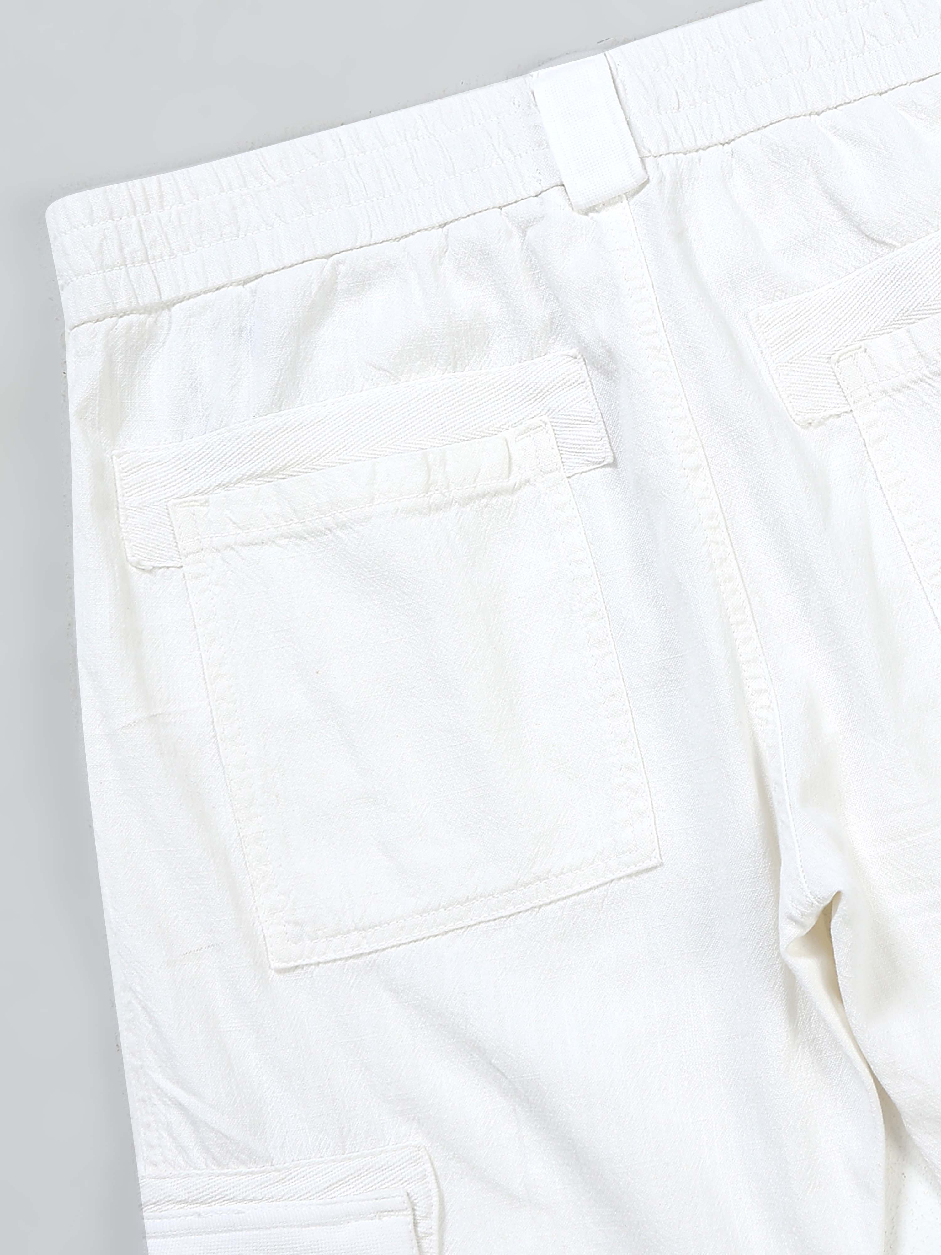 Nomade Utility Linen Cargo In White
