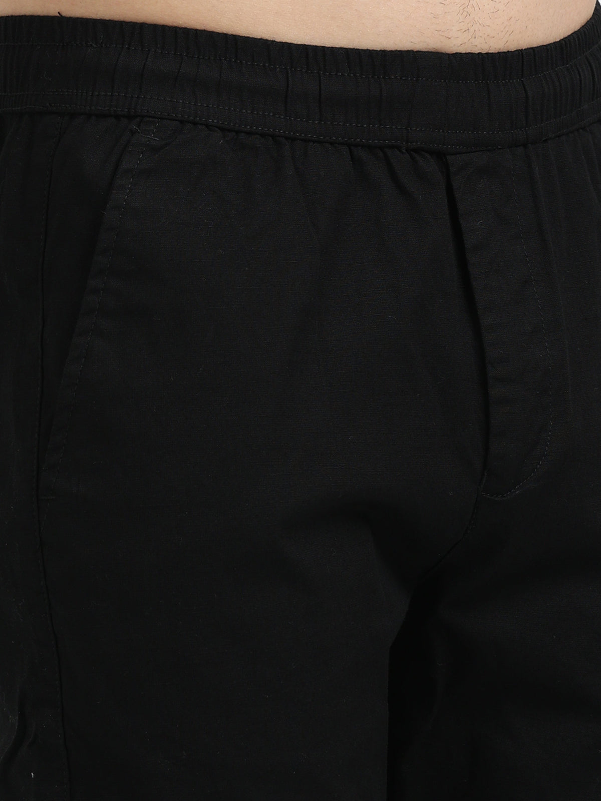 Lazy Linen Comfy Trouser - Black