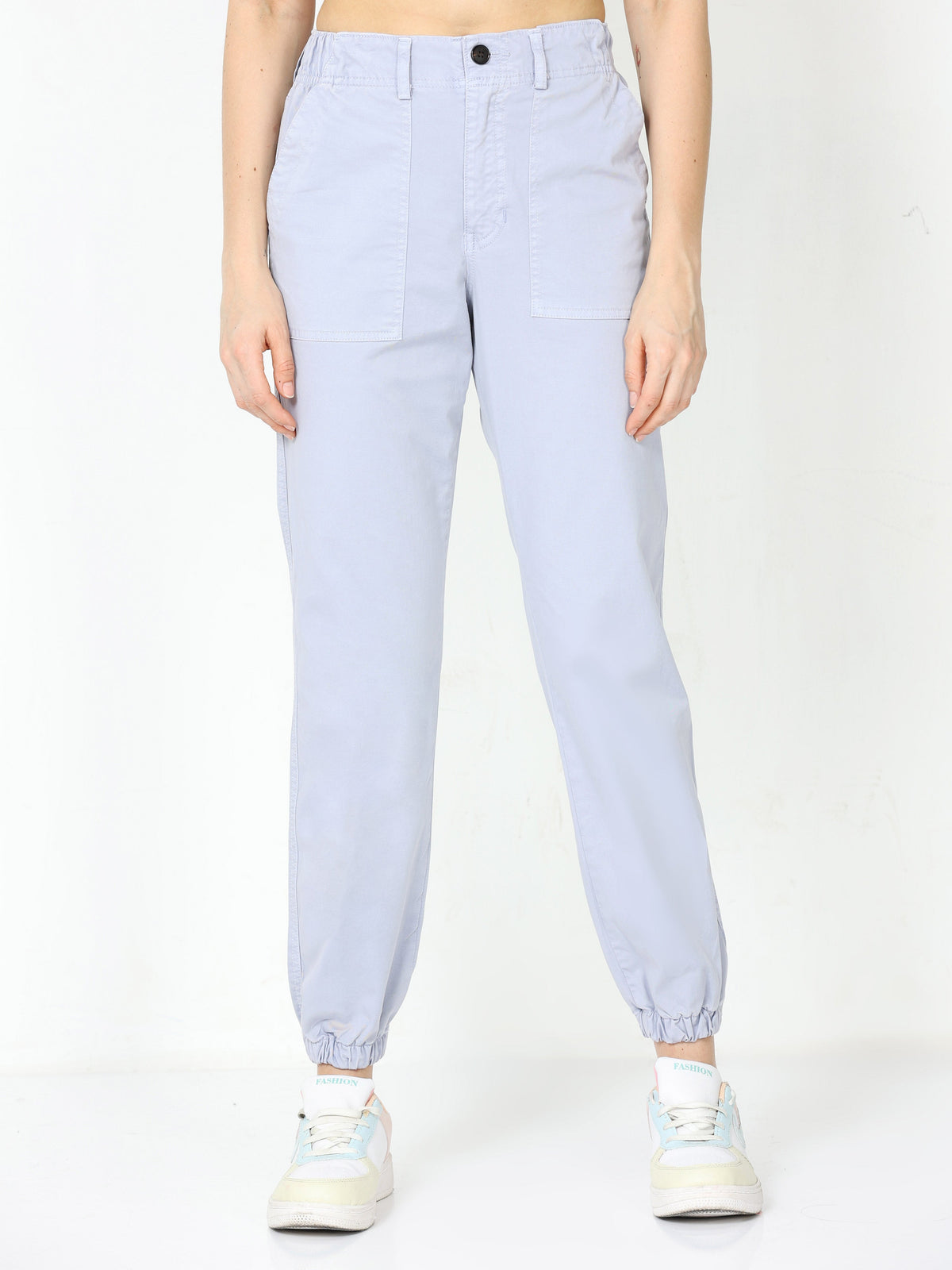 Women Vintage Blue Stone Jogger Pants