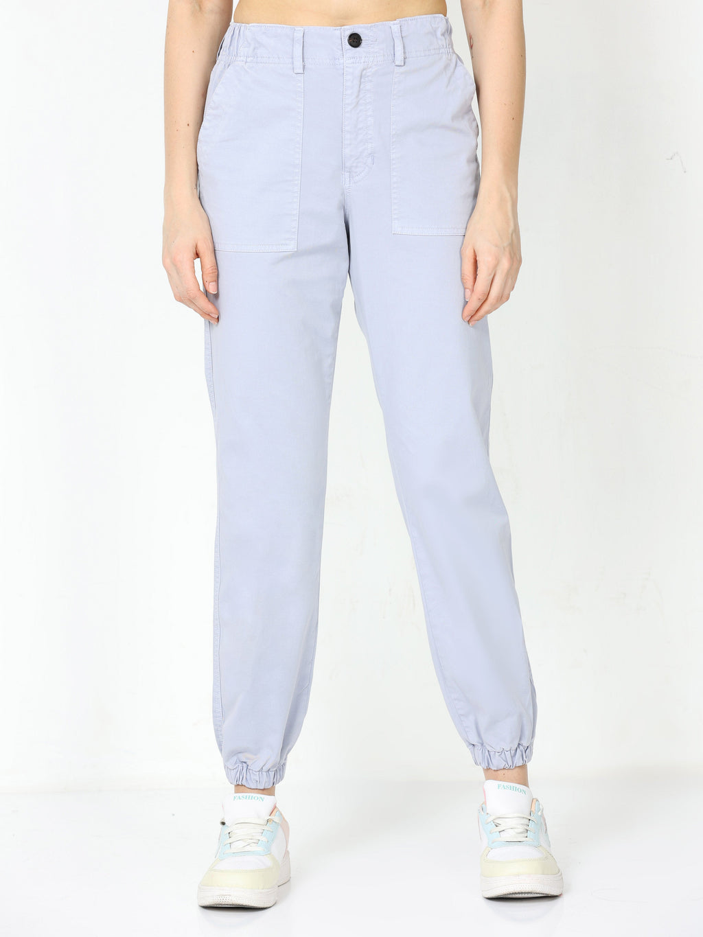 Women Vintage Blue Stone Jogger Pants