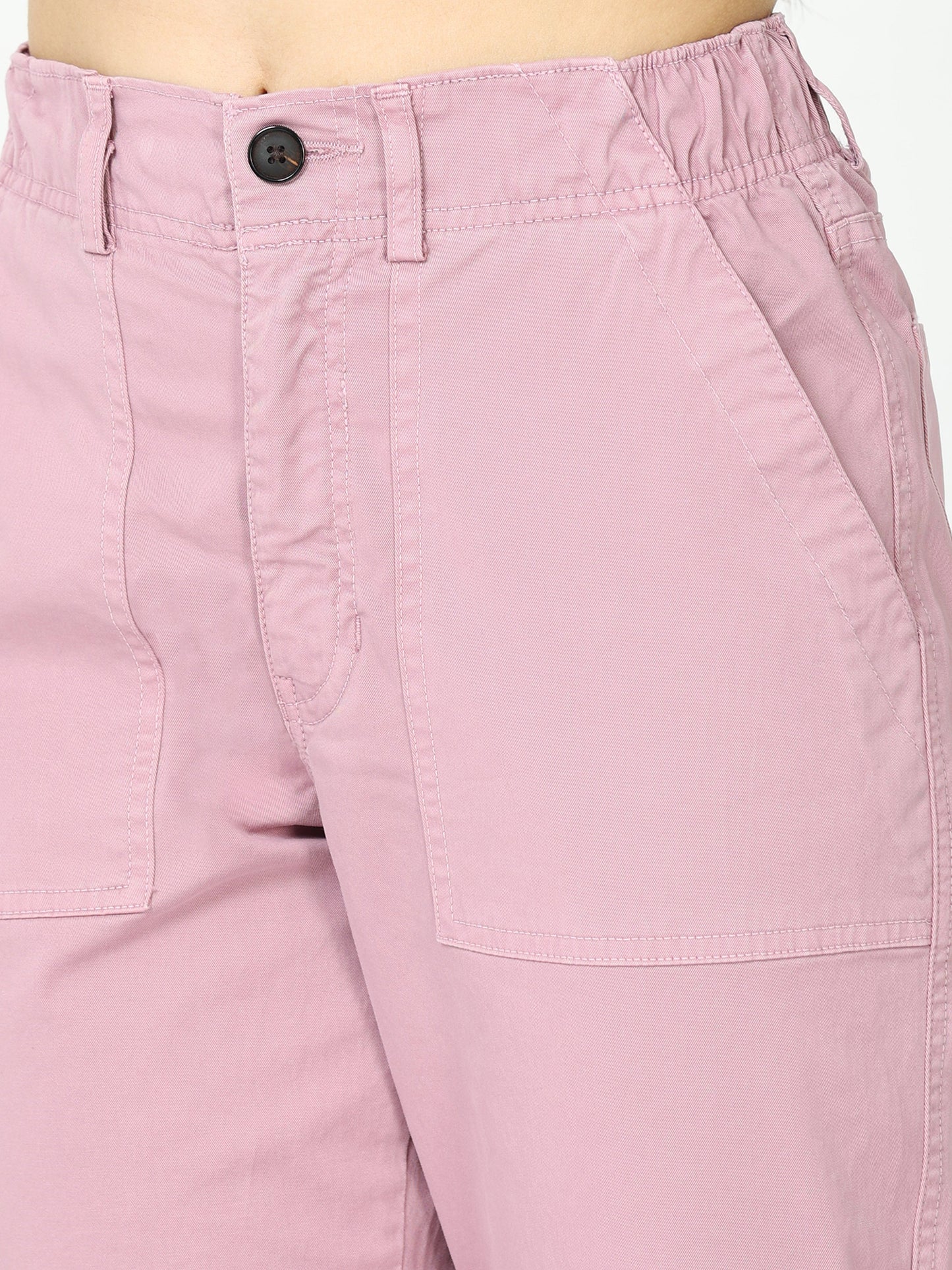 Women Vintage Pink Jogger Pants