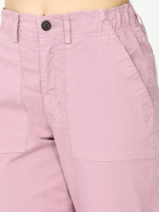 Women Vintage Pink Jogger Pants