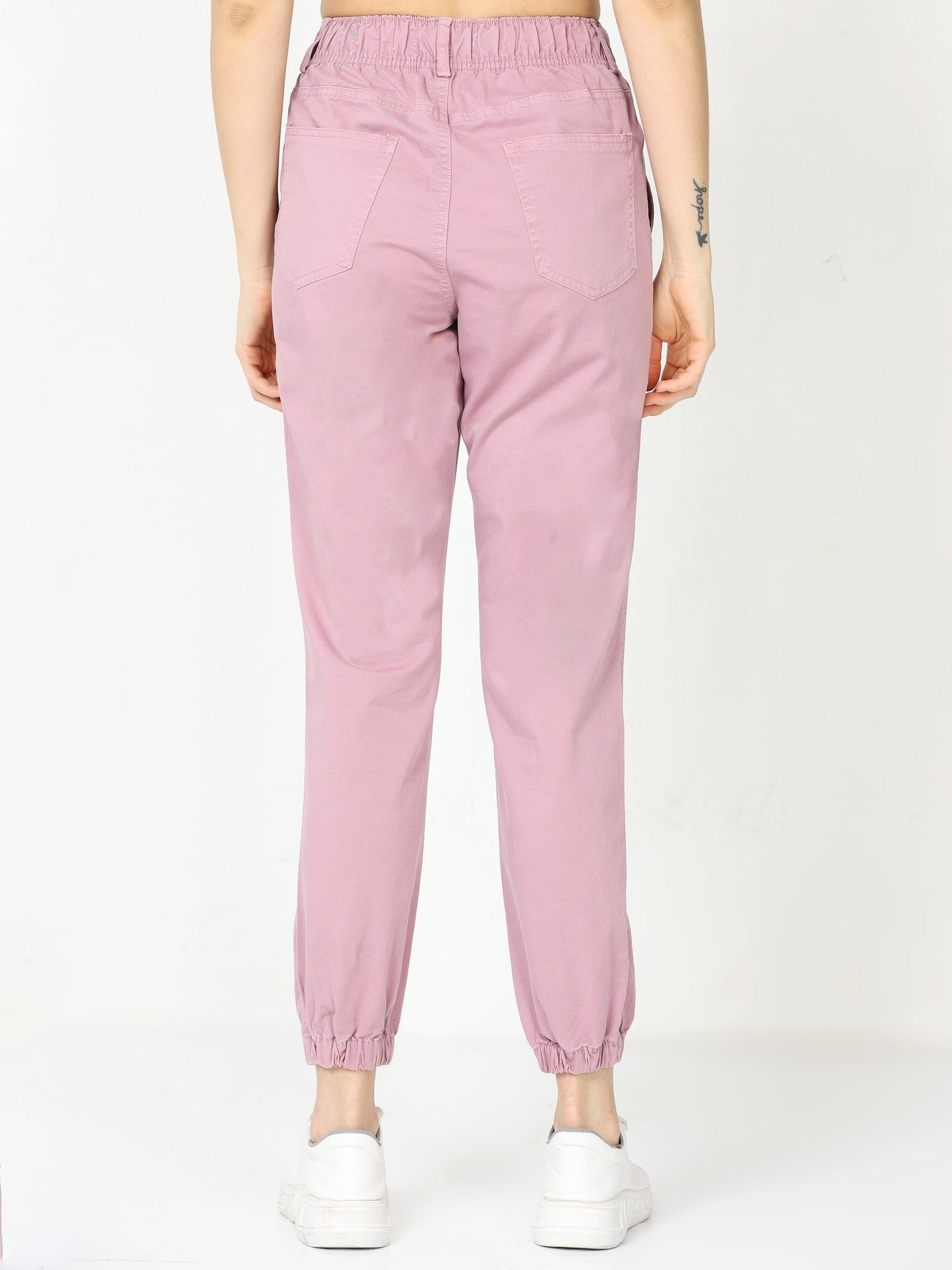 Women Vintage Pink Jogger Pants