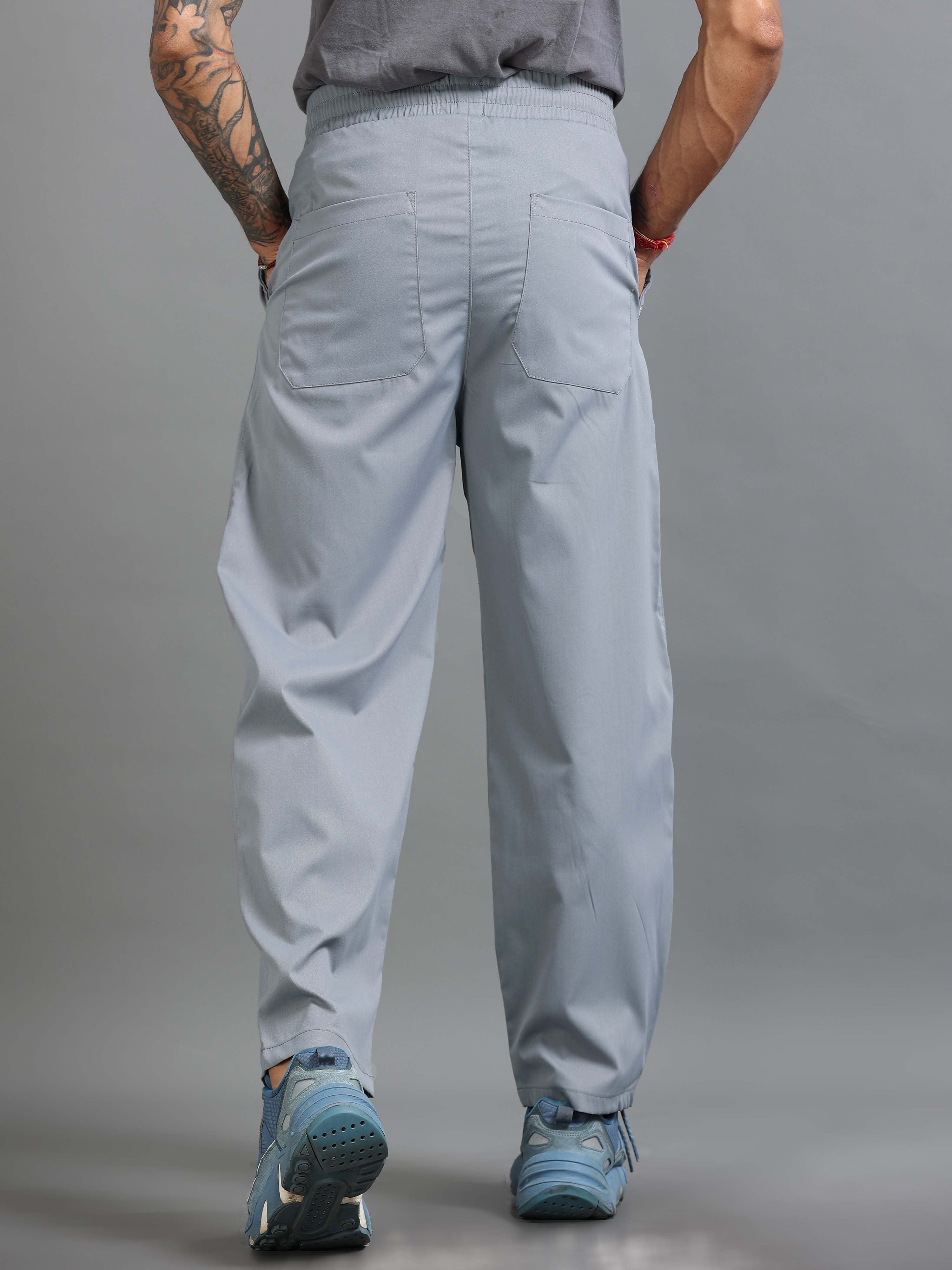 Flowstate Relaxed Trouser In Light Grey