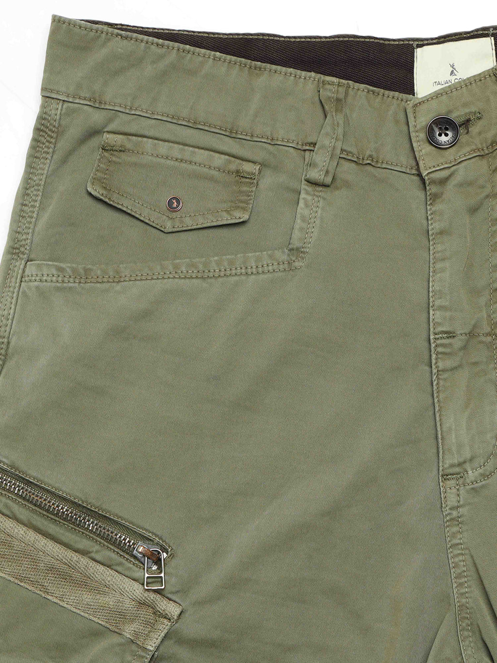 Rugged Zip Cargo Pant in Light Olive