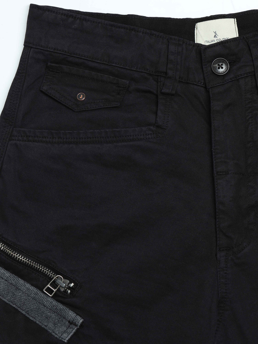 Rugged Zip Cargo Pant in Black (Taped Edition)