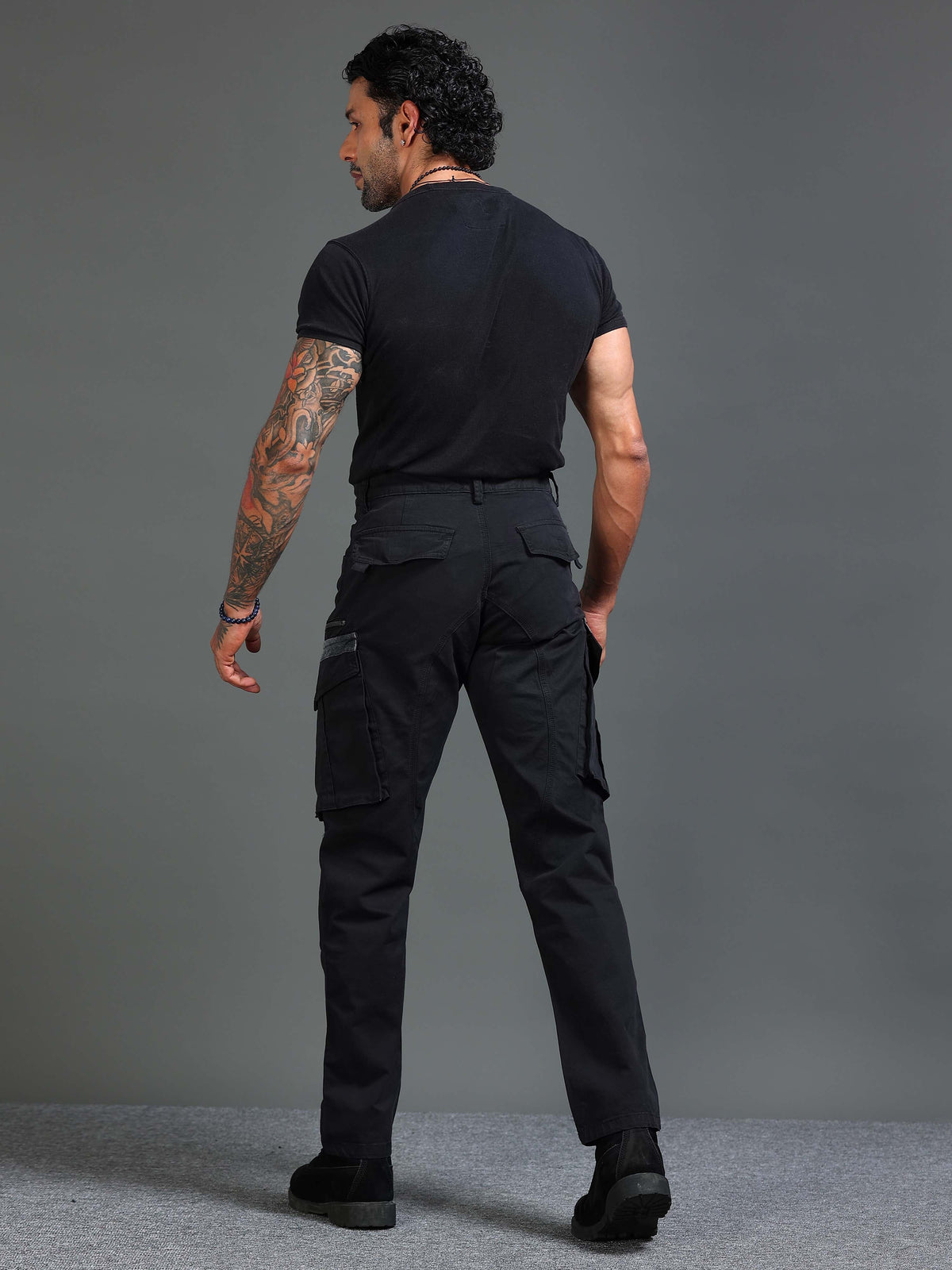 Rugged Zip Cargo Pant in Black (Taped Edition)