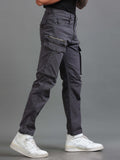 Rugged Zip Cargo Pants In Ash Blue