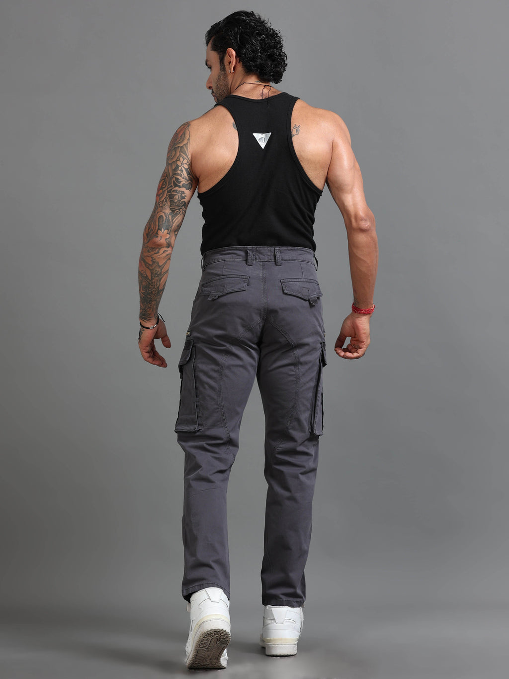 Rugged Zip Cargo Pants In Ash Blue