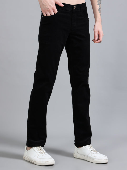 Men Corduroy Trousers-Navy