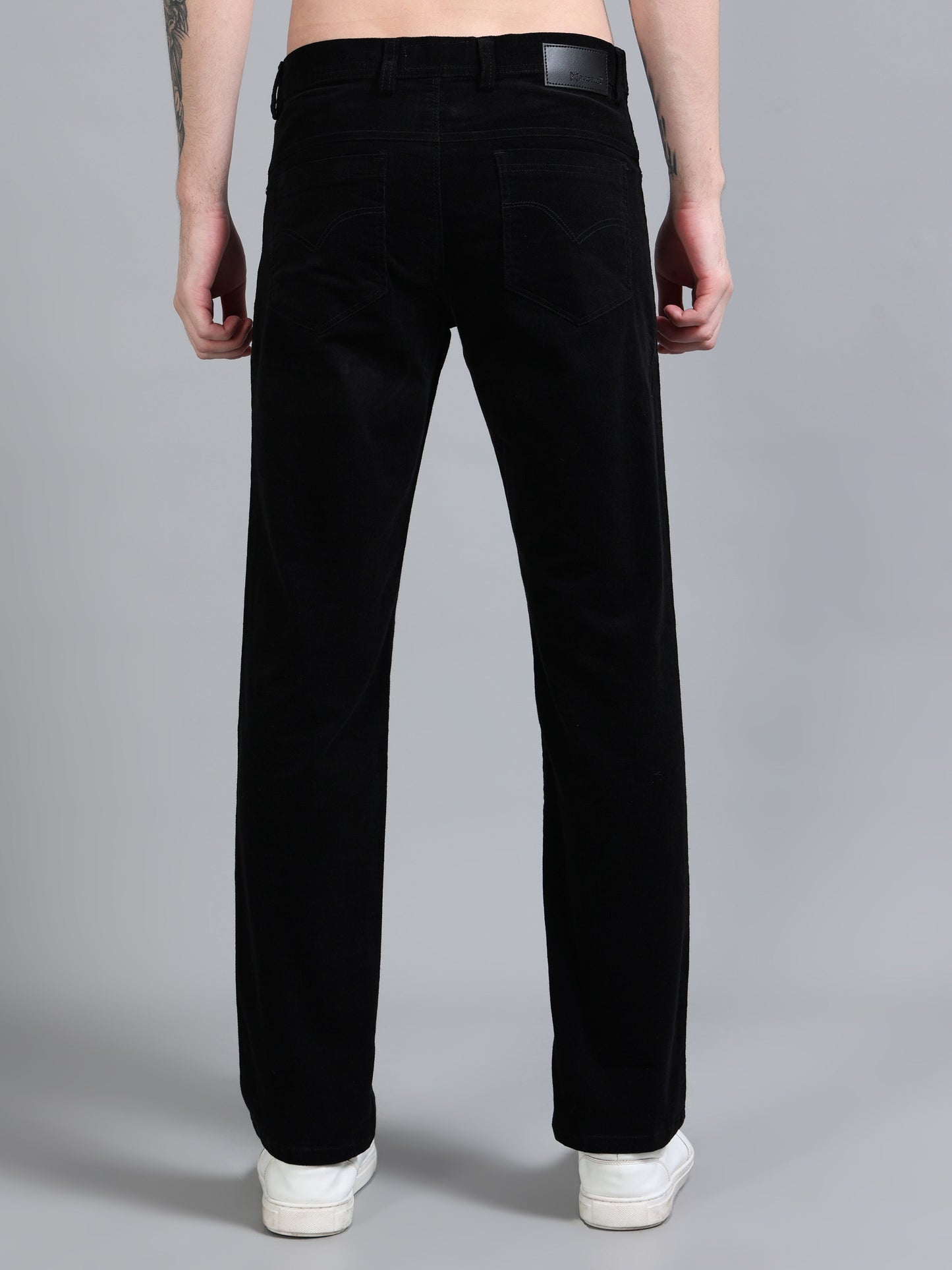 Men Corduroy Trousers-Navy