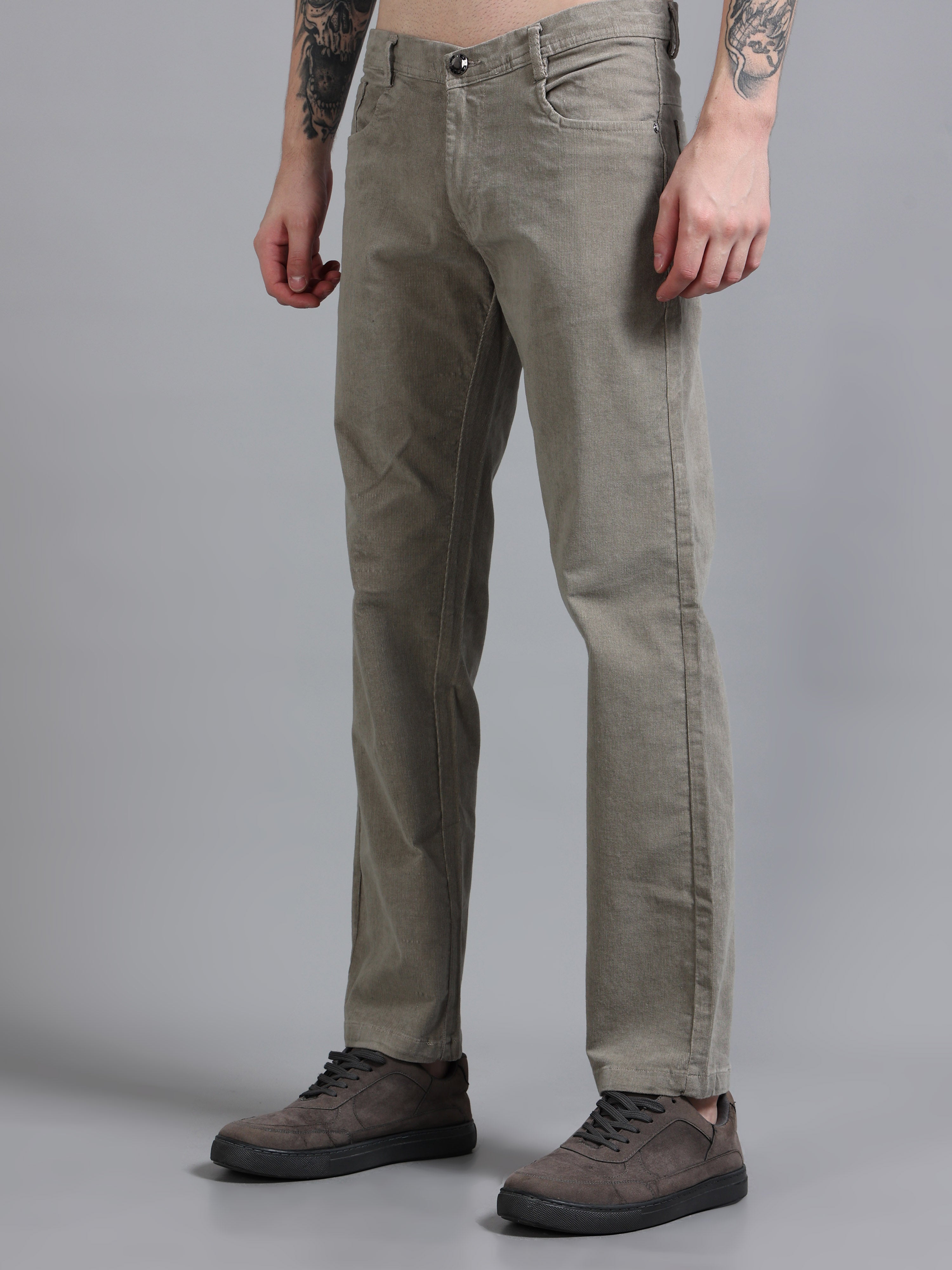 Light Grey Corduroy Trousers Mens​ | Lt Grey Pants