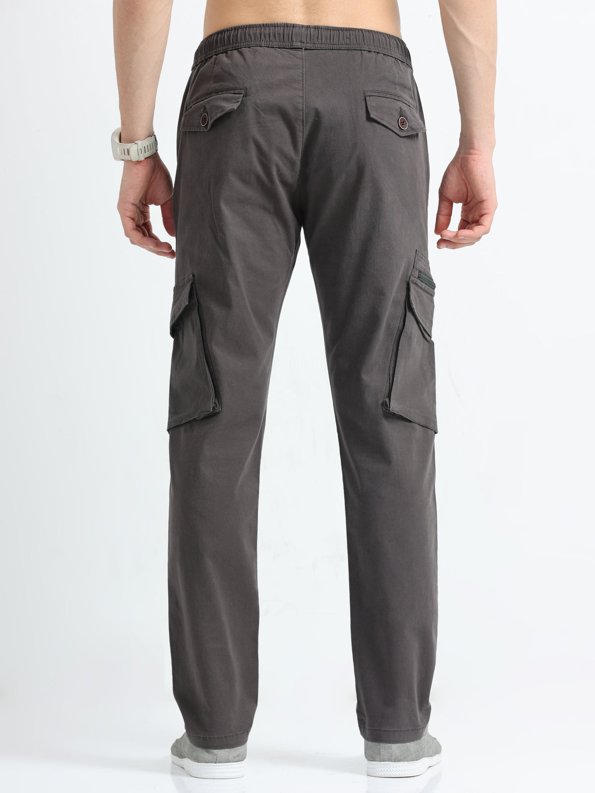 Men Zipper Cargo-Grey