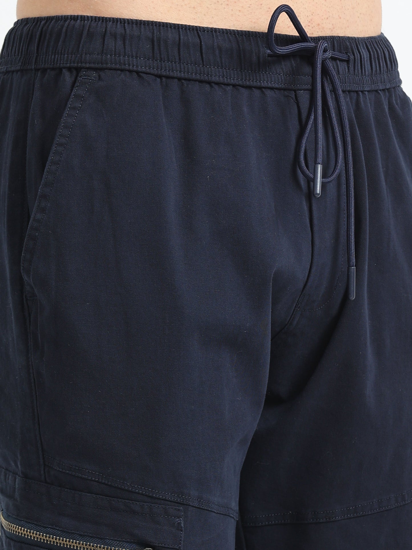 Men Zipper Cargo-Navy
