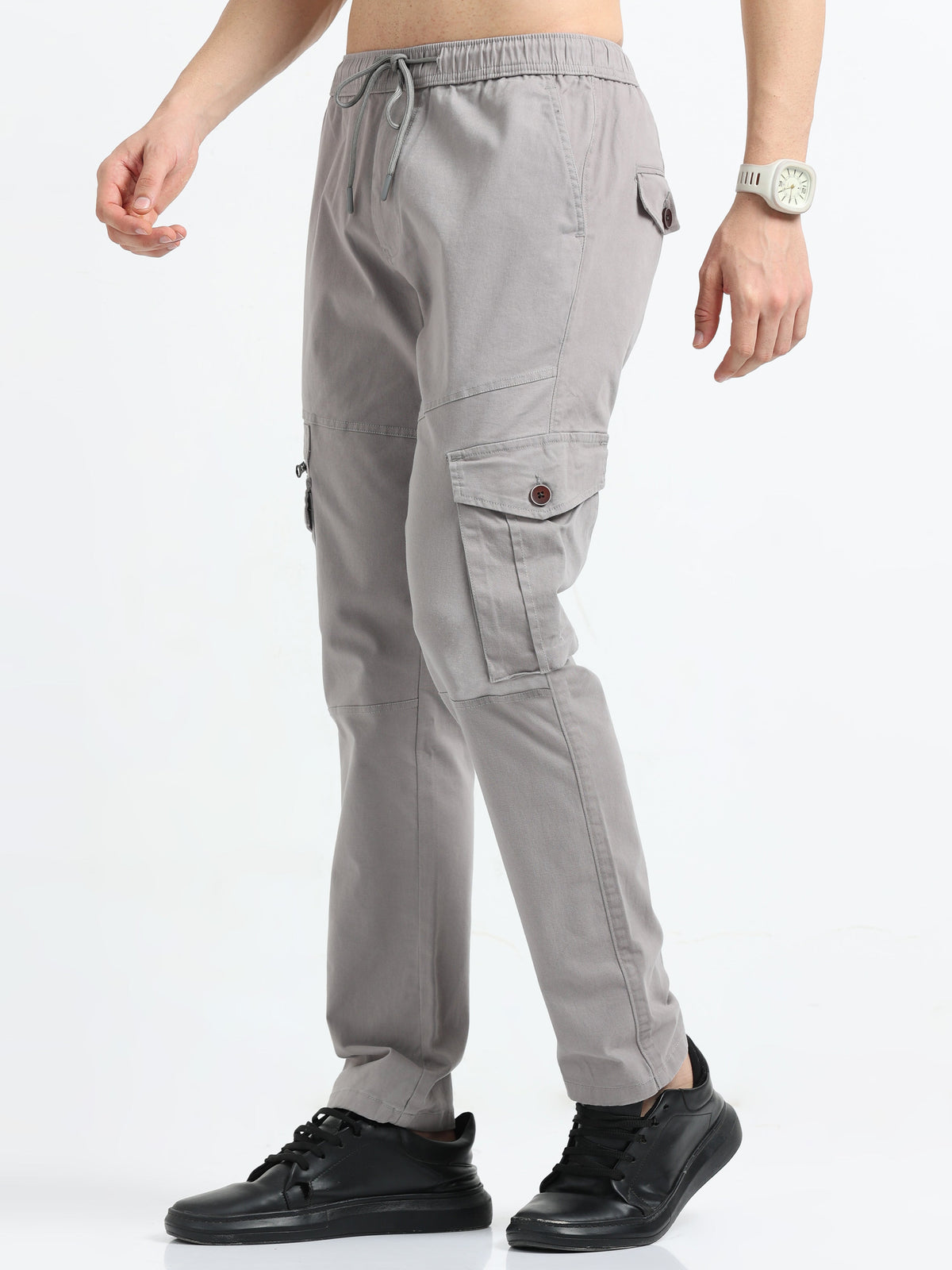 Men Zipper Cargo-Biscuit