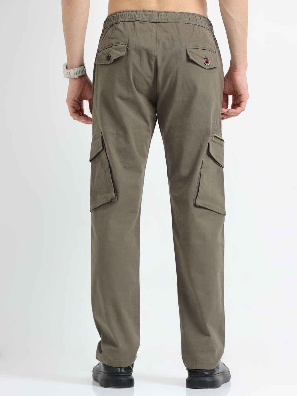 Men Zipper Cargo-Lt Olive