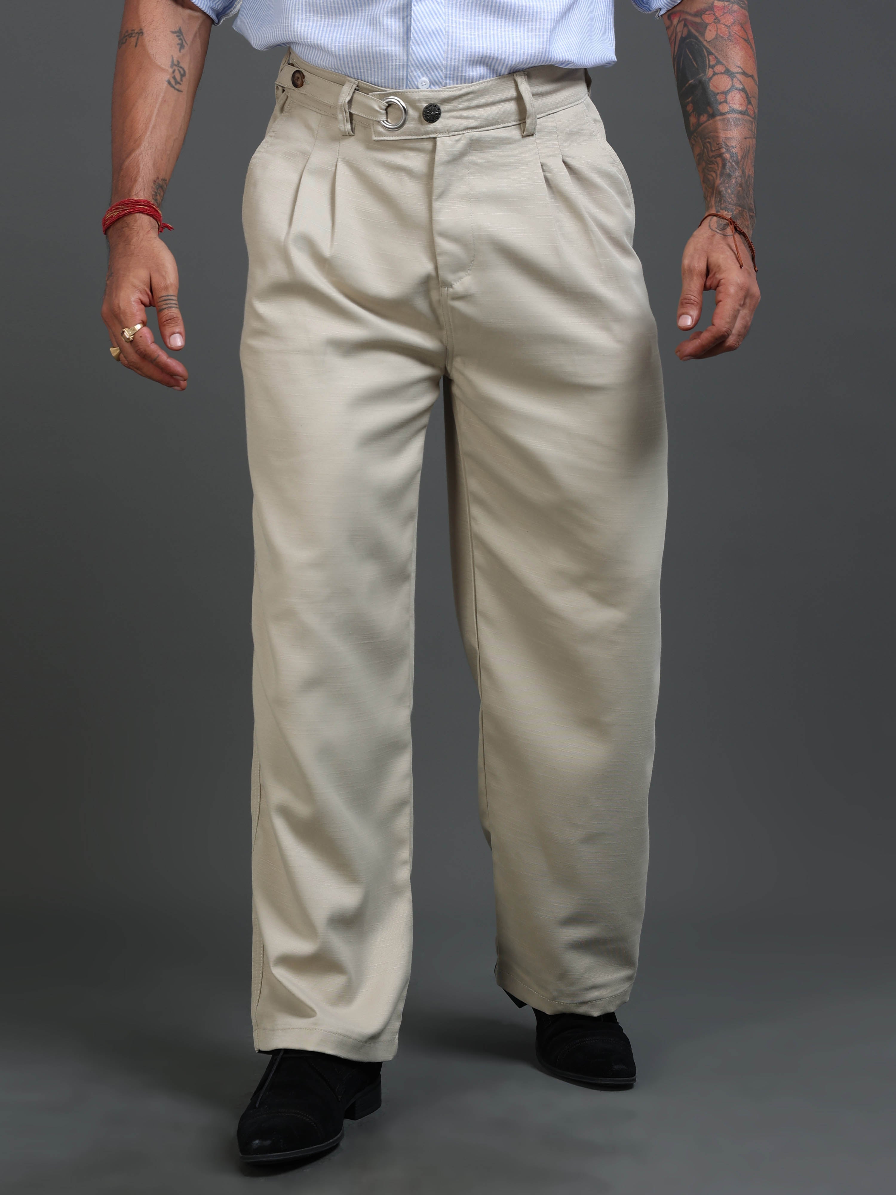 Riviera Relaxed Trouser In Beige