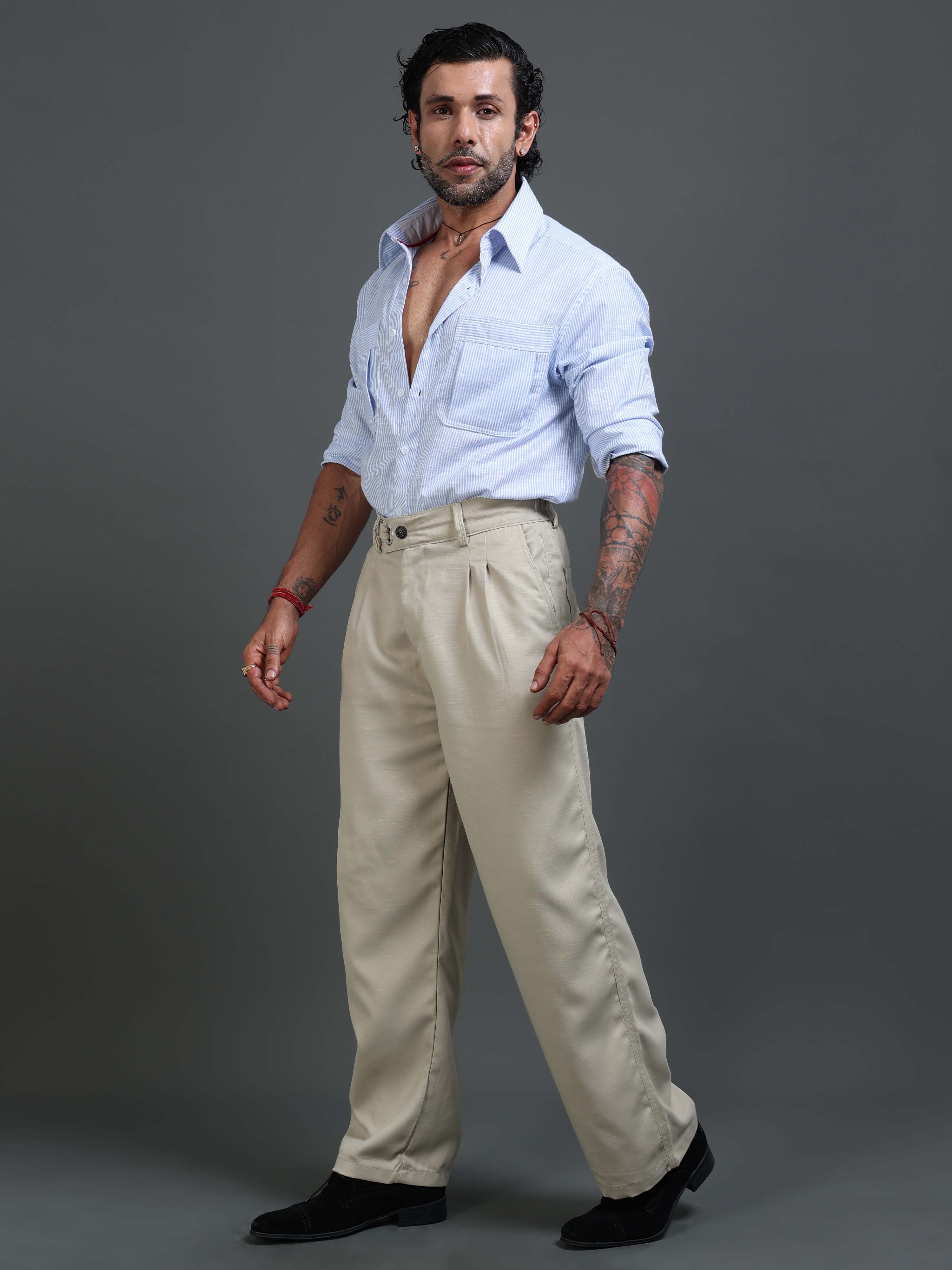 Riviera Relaxed Trouser In Beige