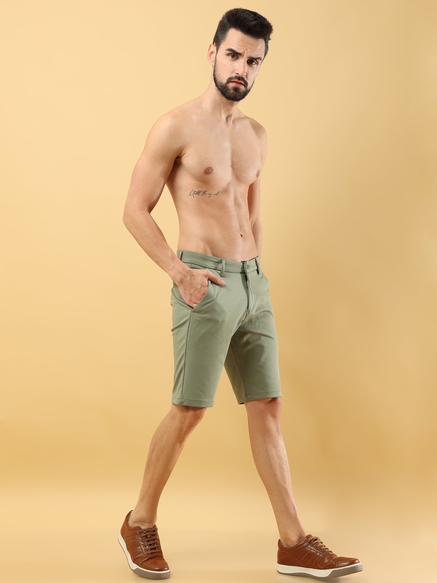 Power Stretch Light Olive Shorts