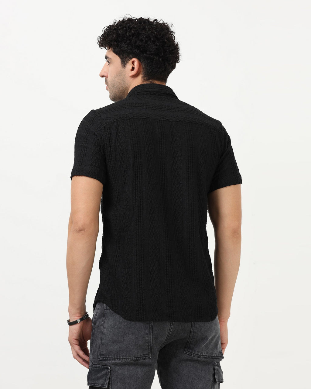 WAVE Black Knit Shirt