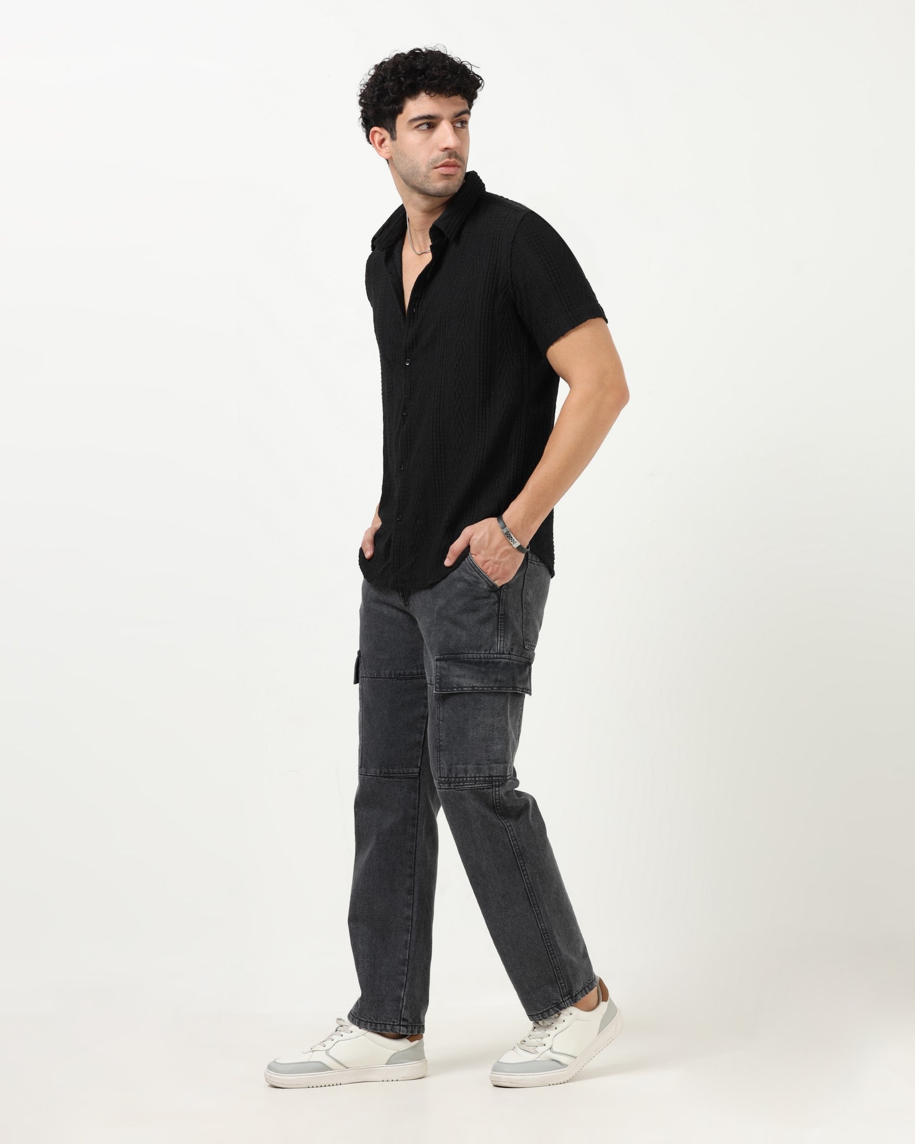 WAVE Black Knit Shirt