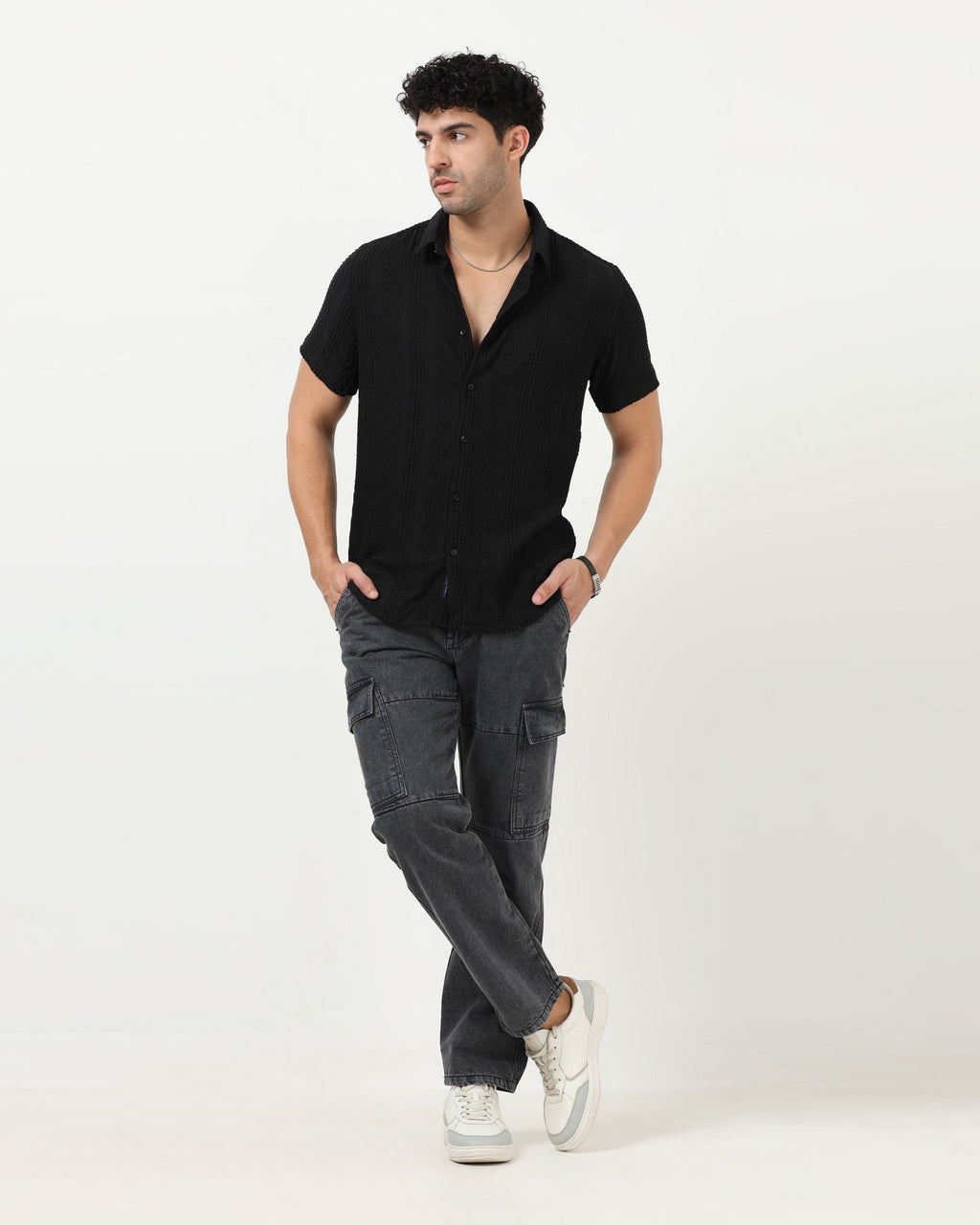 WAVE Black Knit Shirt