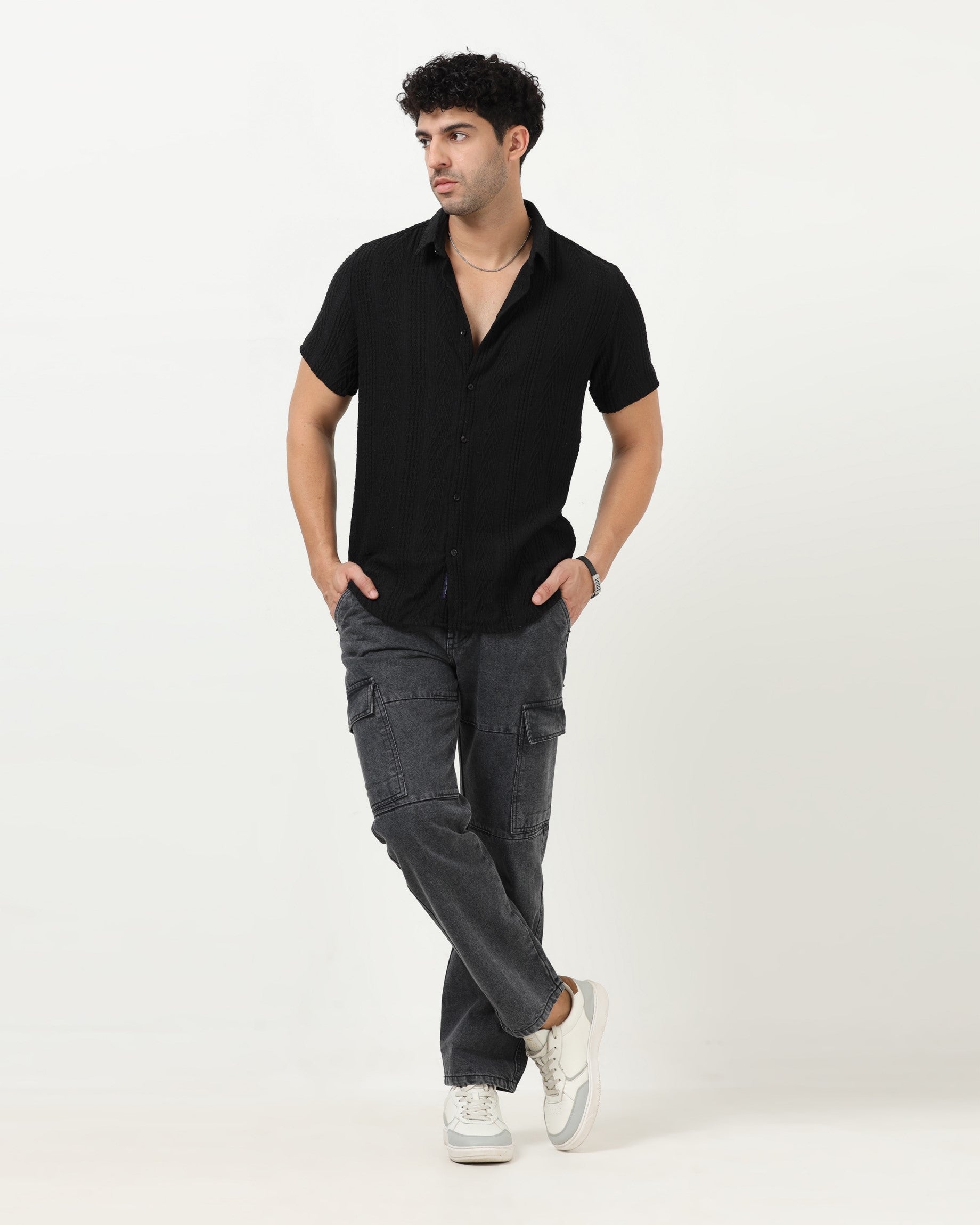 WAVE Black Knit Shirt