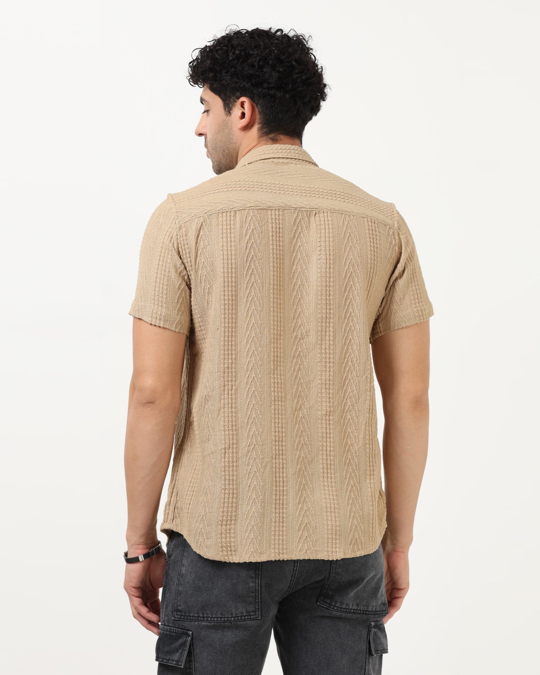 WAVE Beige Knit Shirt