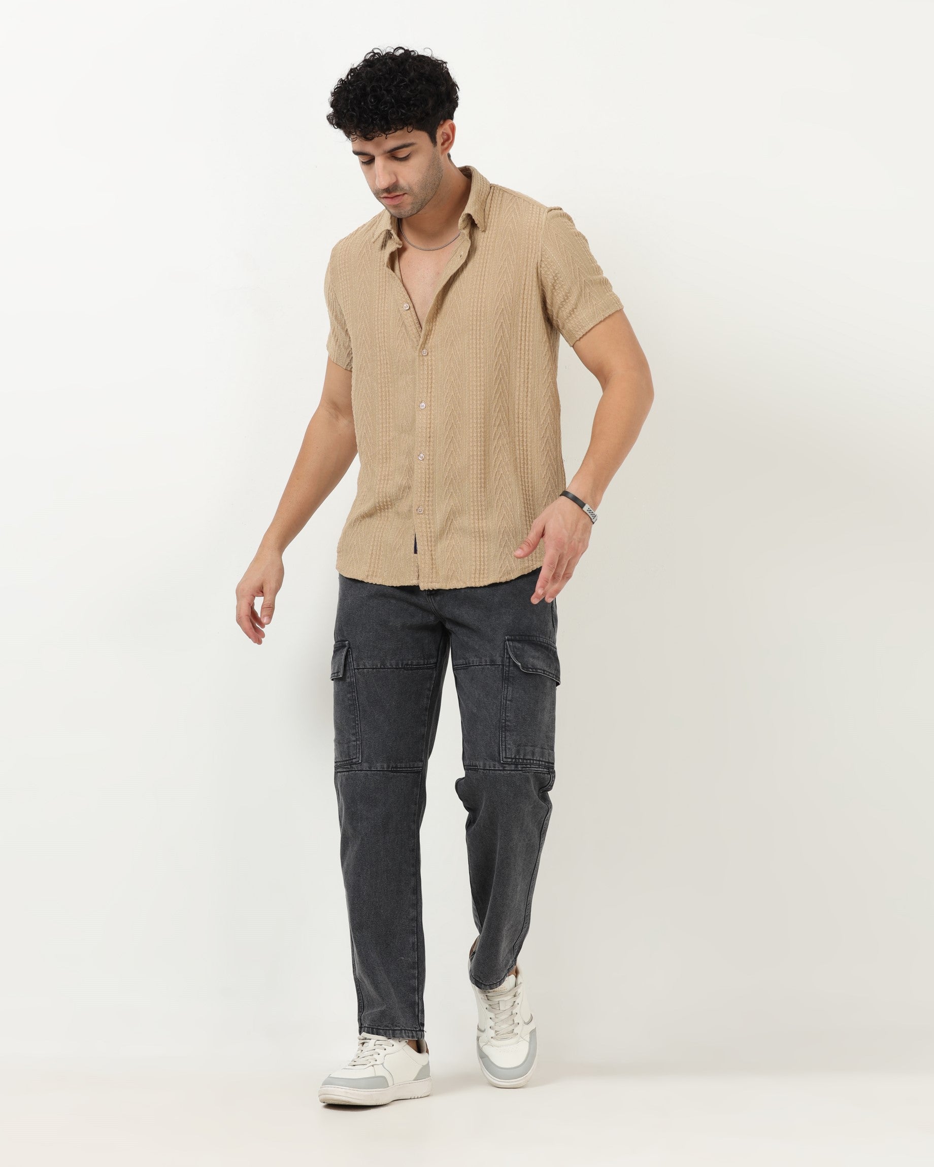 WAVE Beige Knit Shirt