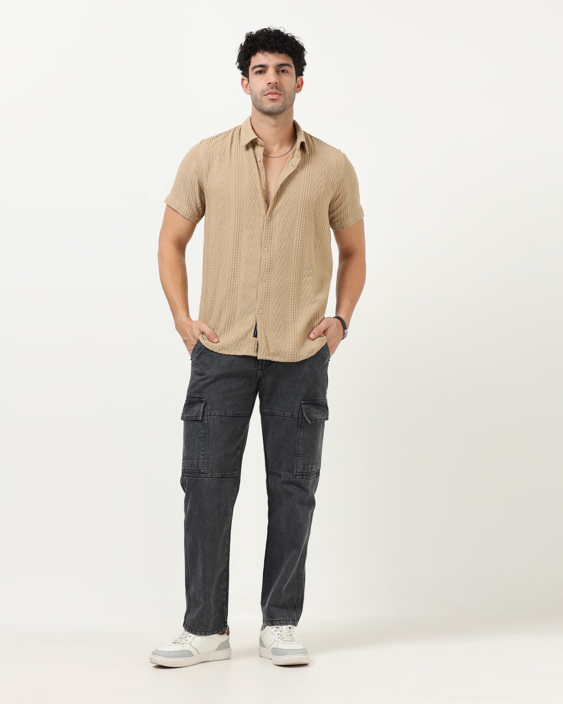 WAVE Beige Knit Shirt