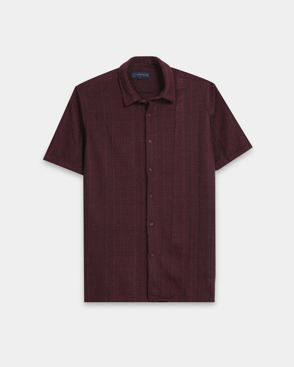 AETHER Burgundy Mesh Knit shirt
