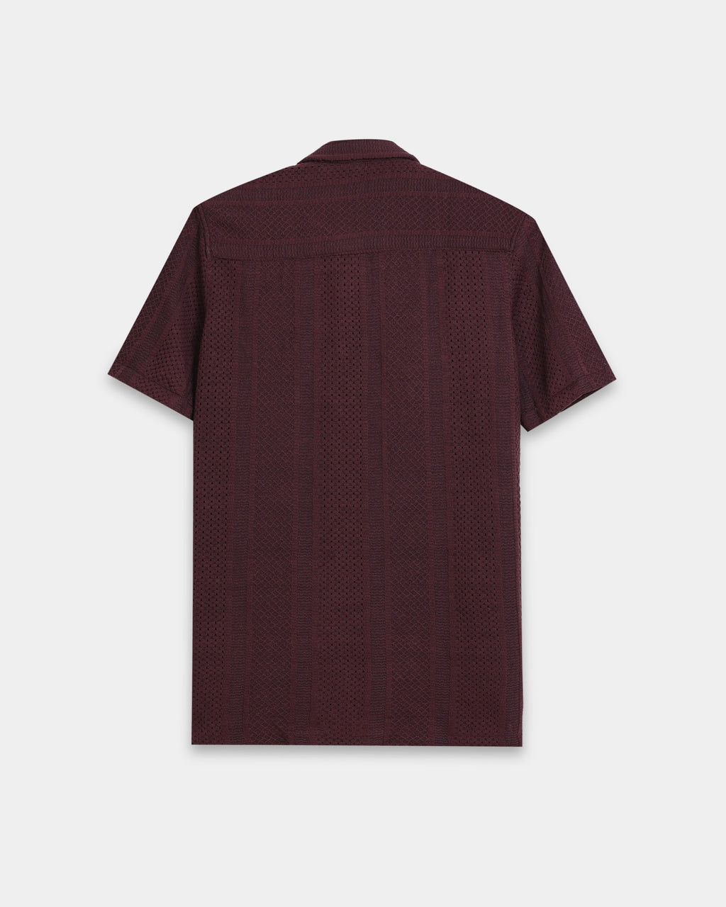 AETHER Burgundy Mesh Knit shirt