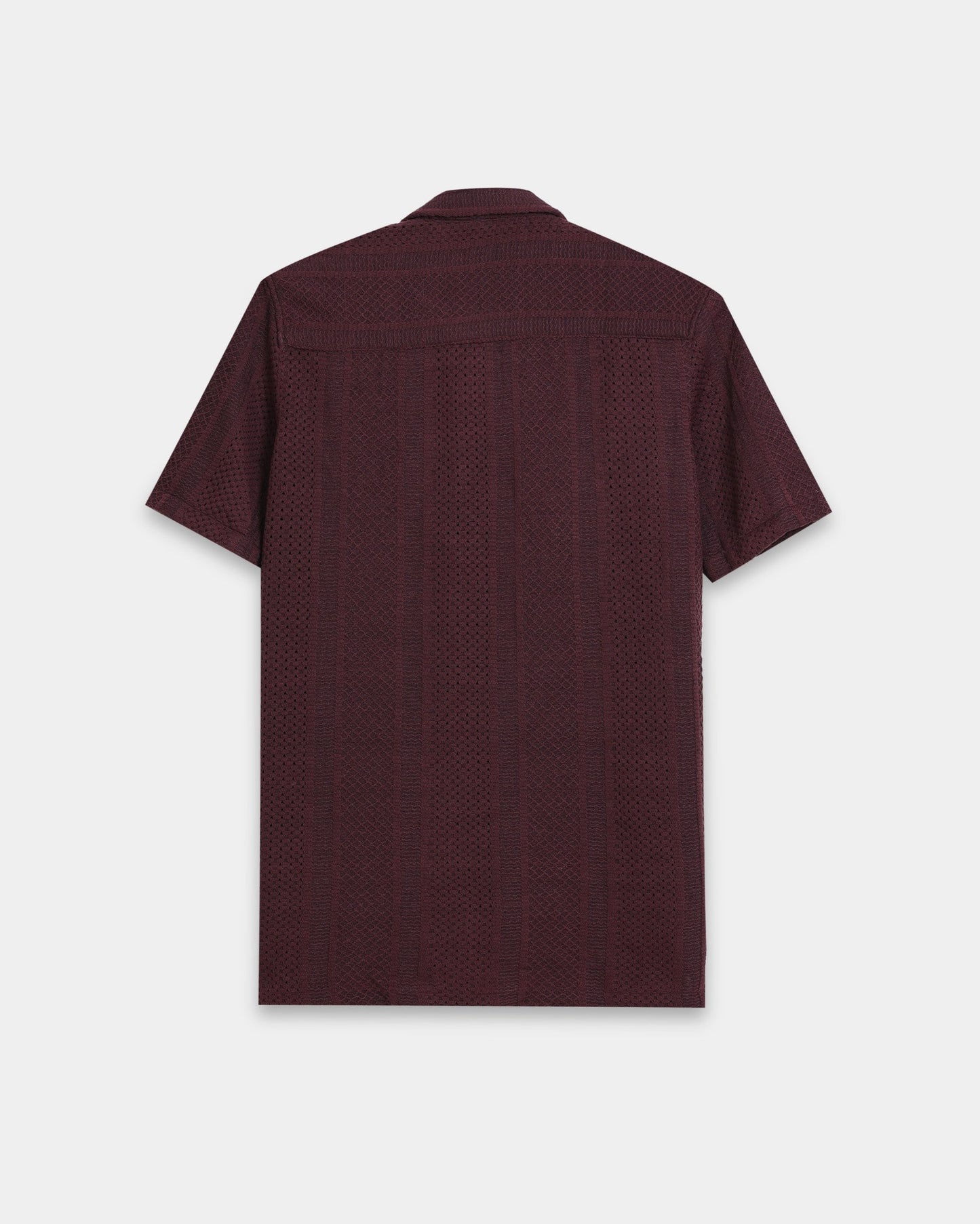 AETHER Burgundy Mesh Knit shirt