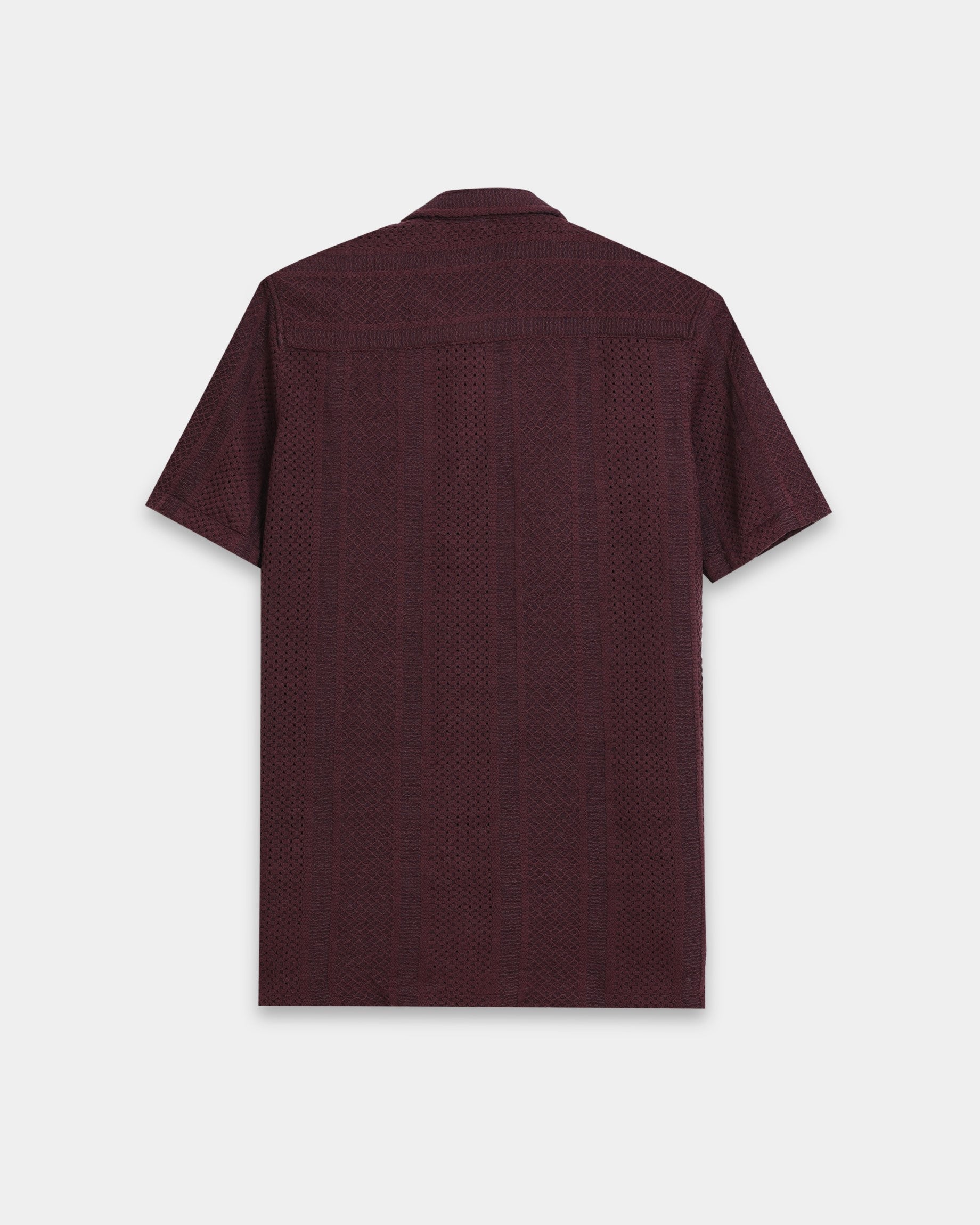 AETHER Burgundy Mesh Knit shirt