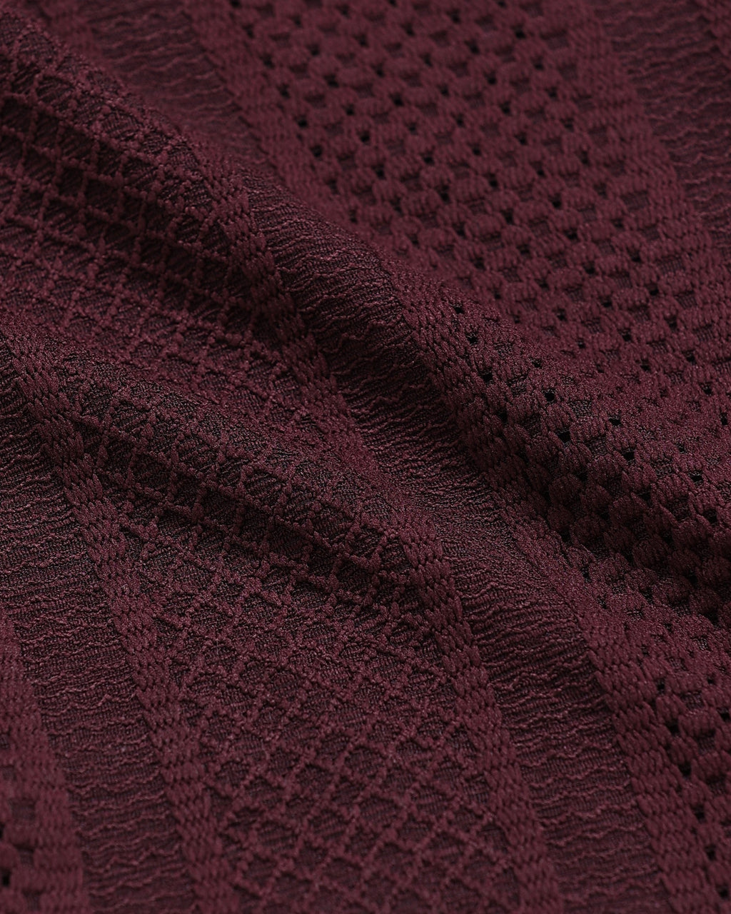 AETHER Burgundy Mesh Knit shirt