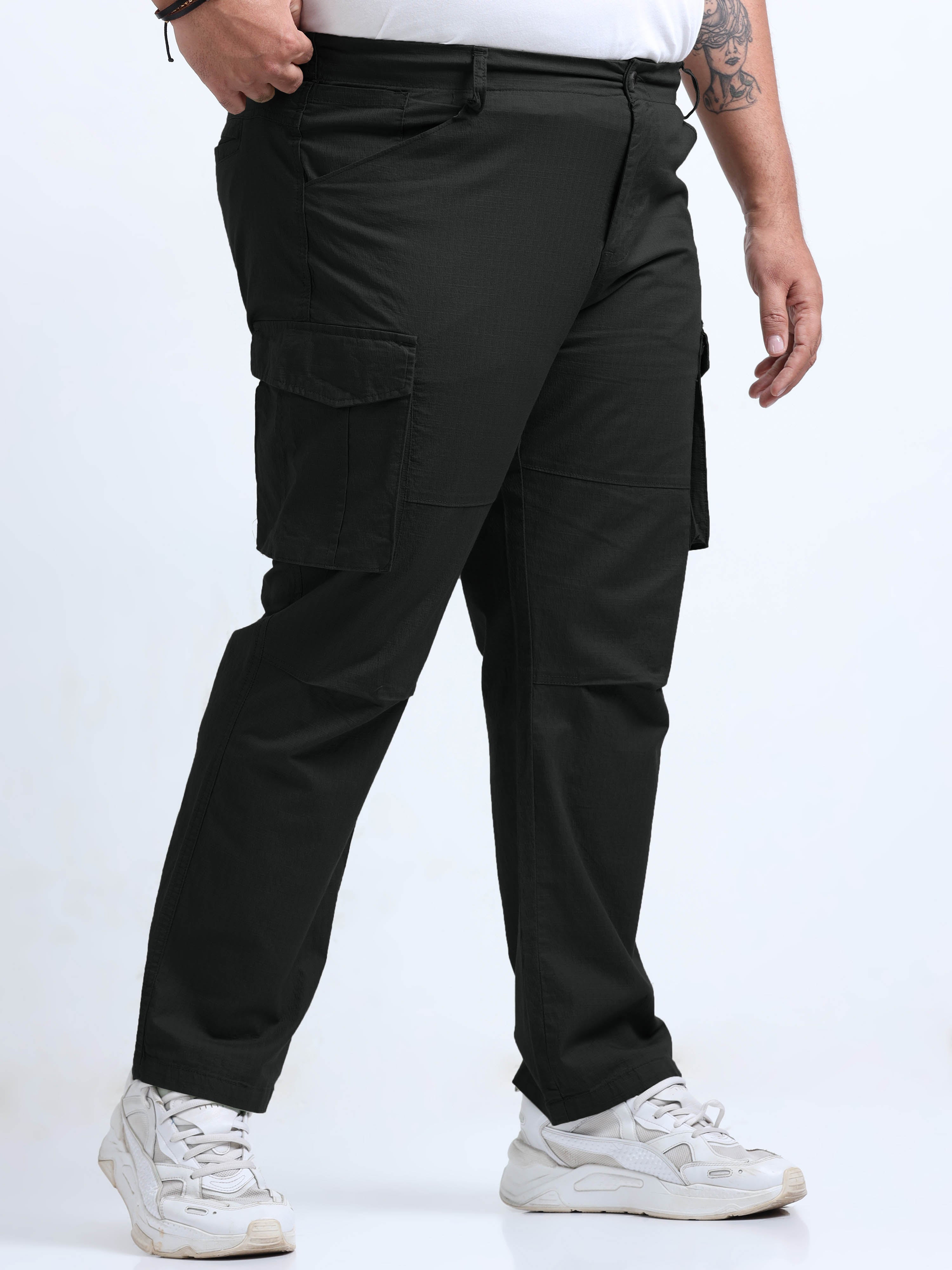 Men Big Boy Ribstop Cargo-Black