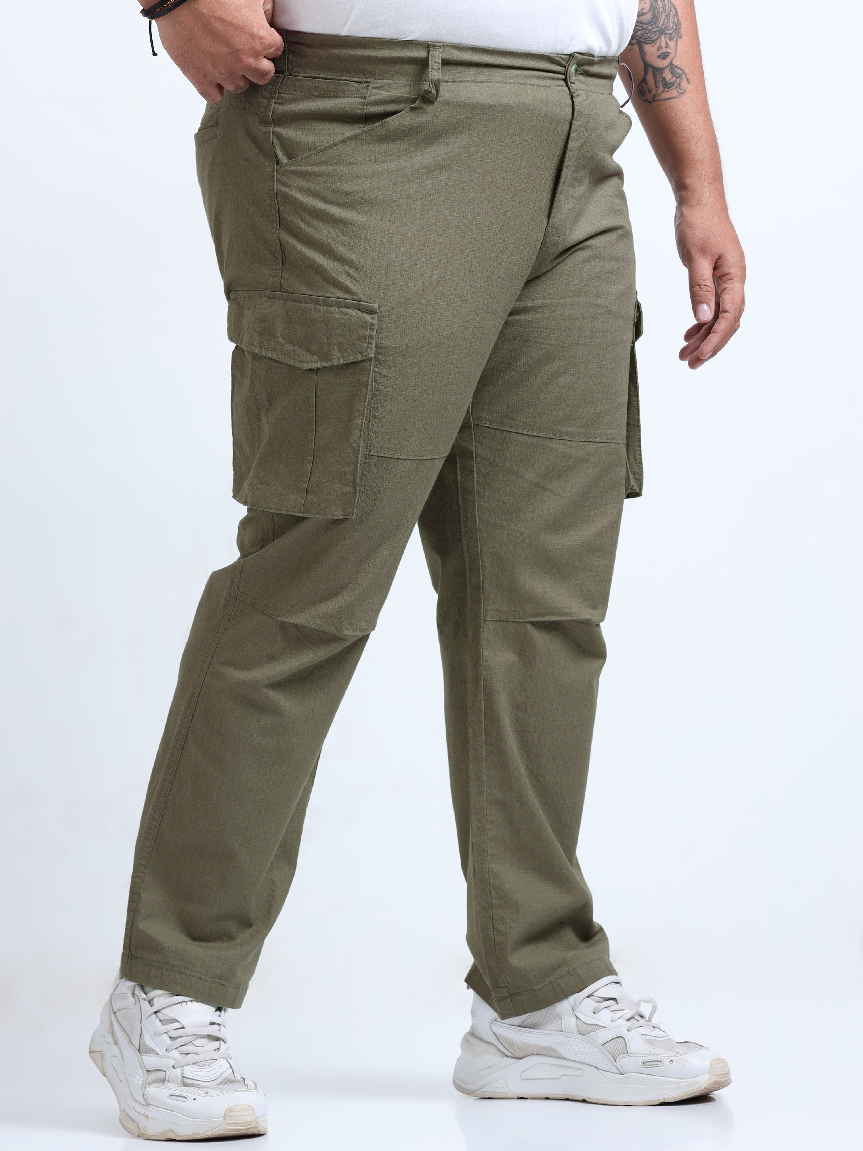Men Big Boy Ribstop Cargo-Lt Olive